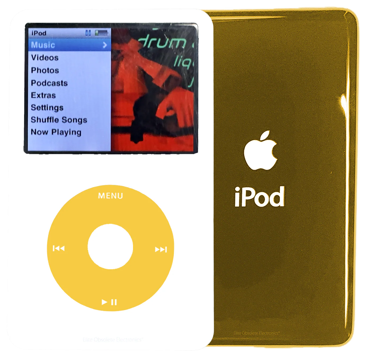 New Apple iPod Classic 6th & 7th Generation White Plastic / Yellow / White Plastic (Gold)