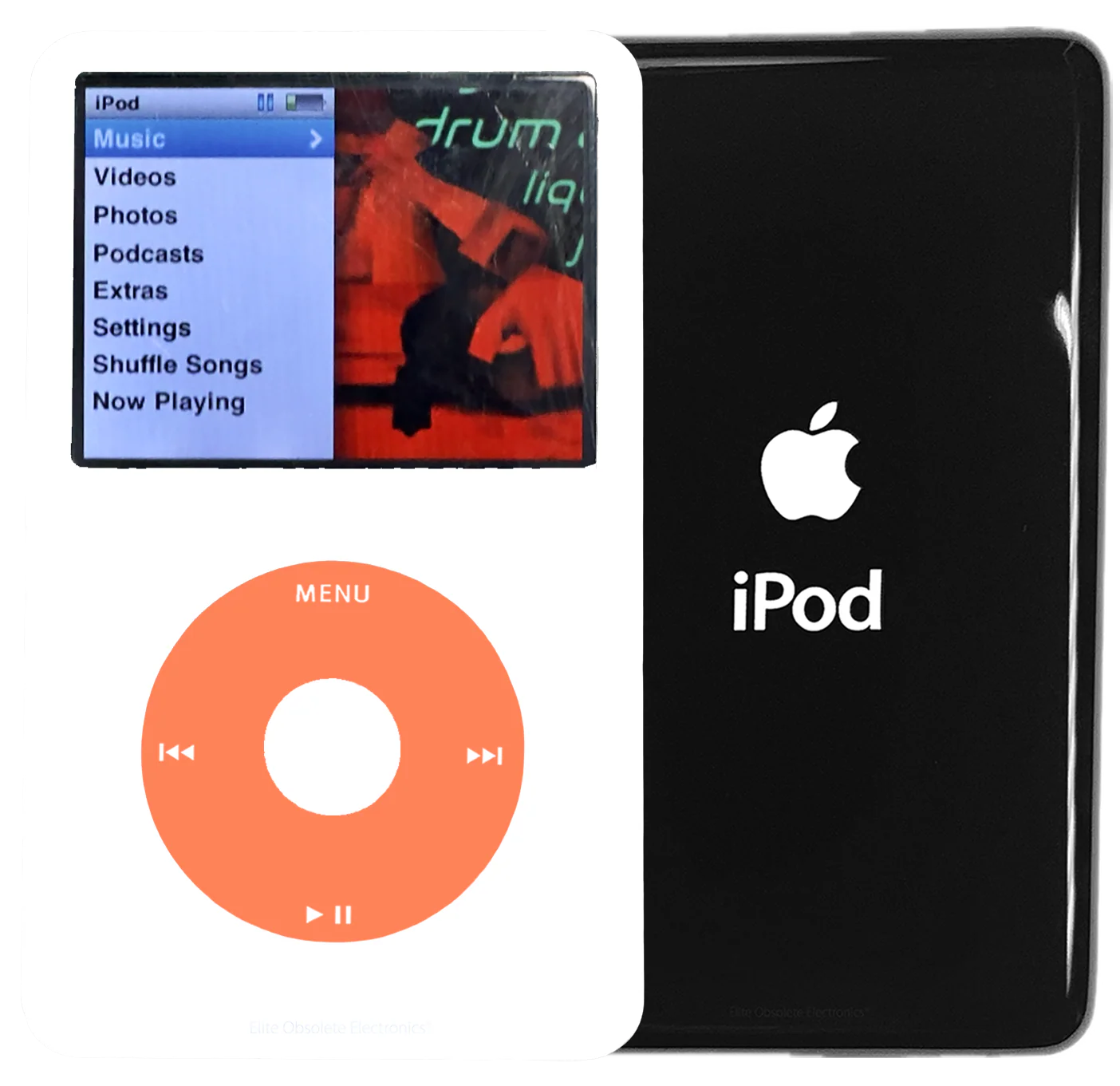 New Apple iPod Classic 6th & 7th Generation White Plastic / Orange / White Plastic (Black)