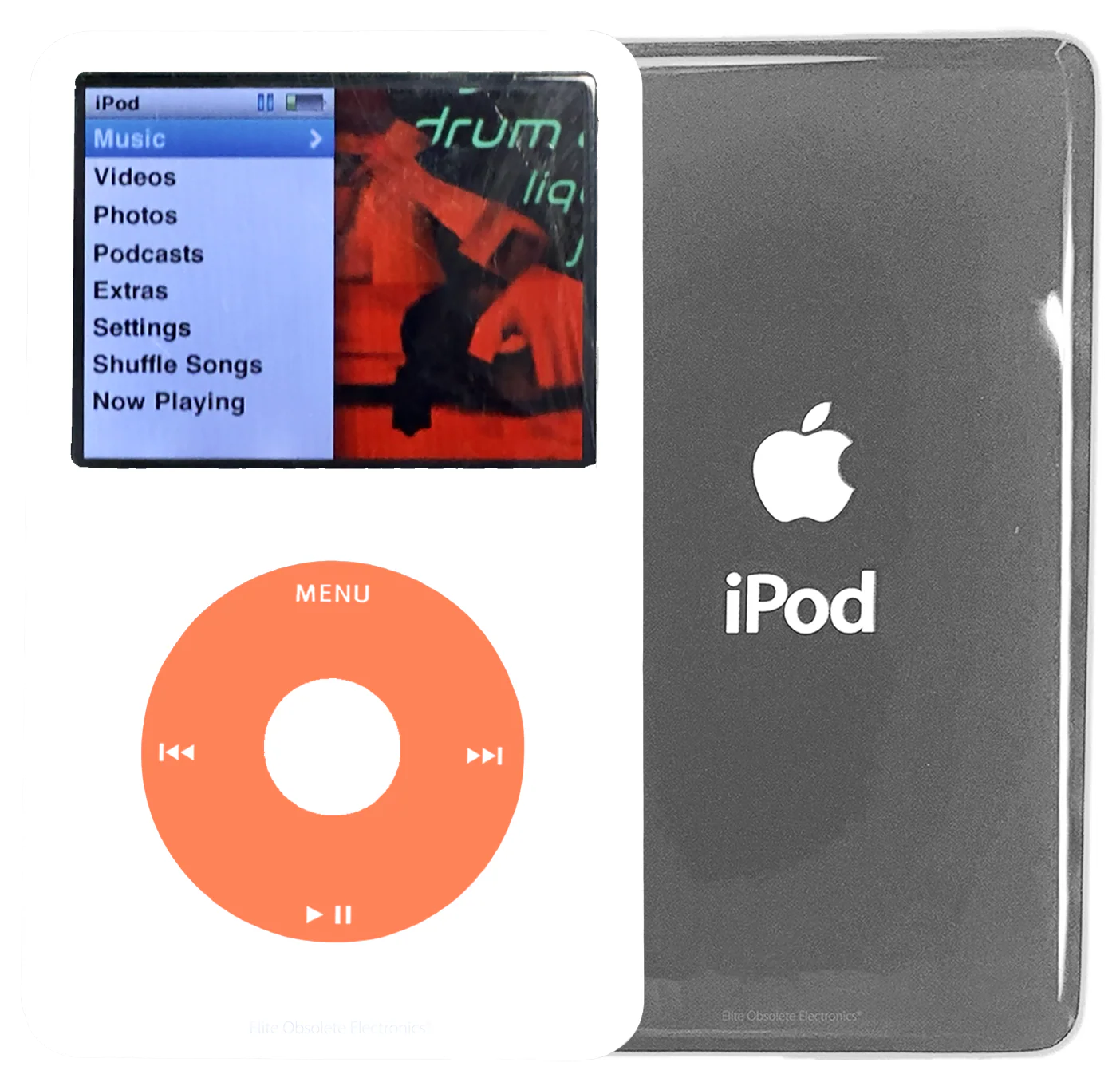 New Apple iPod Classic 6th & 7th Generation White Plastic / Orange / White Plastic (Silver)