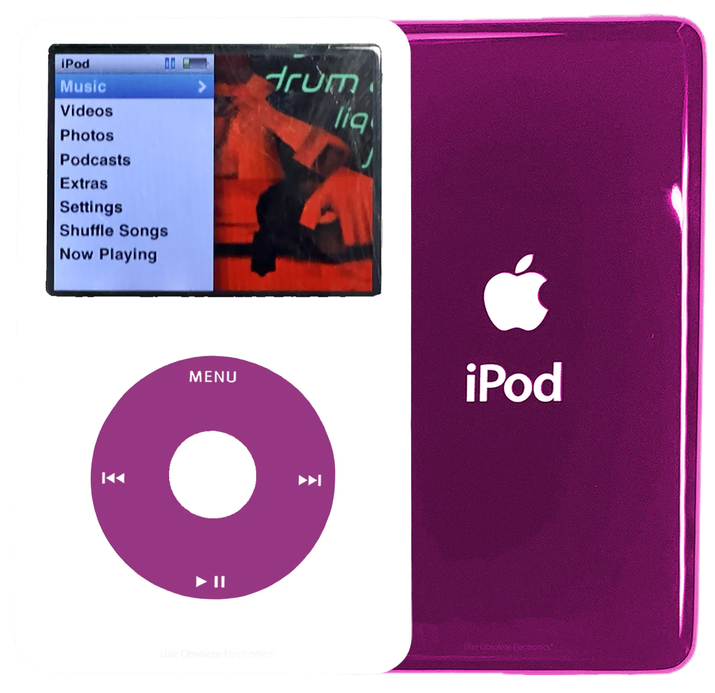 New Apple iPod Classic 6th & 7th Generation White Plastic / Pink / White Plastic (Hyper Pink)