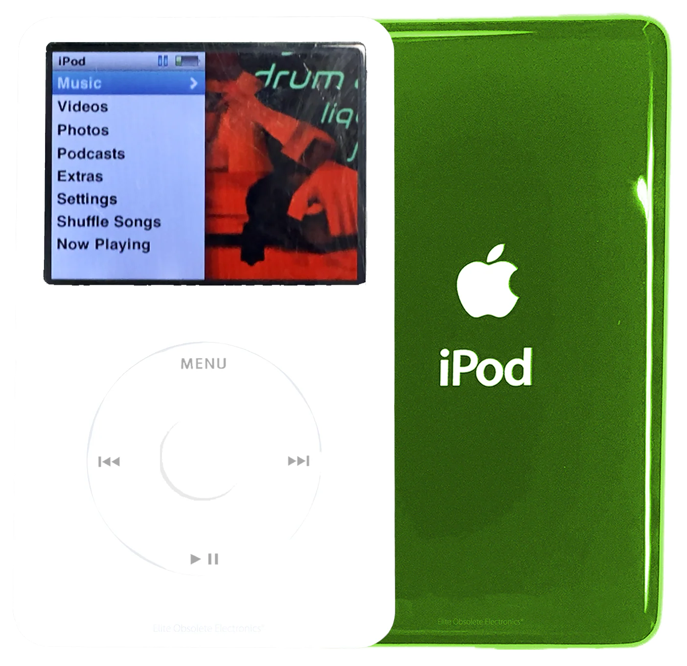 New Apple iPod Classic 6th & 7th Generation White Plastic / White / White Plastic (Toxic Green)