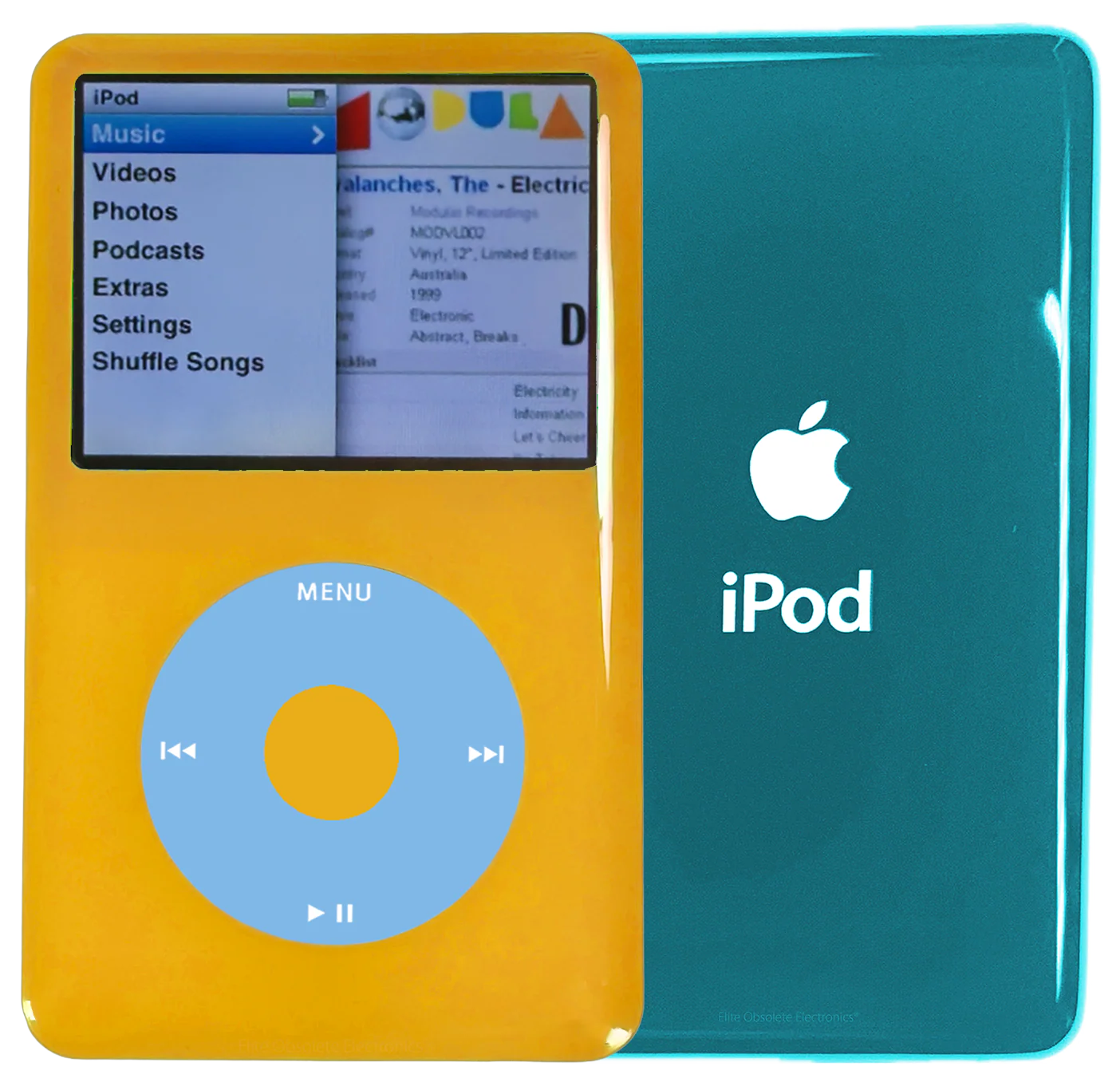 New Apple iPod Classic 6th & 7th Generation Yellow Plastic / Light Blue / Yellow Plastic (Ocean Blue)