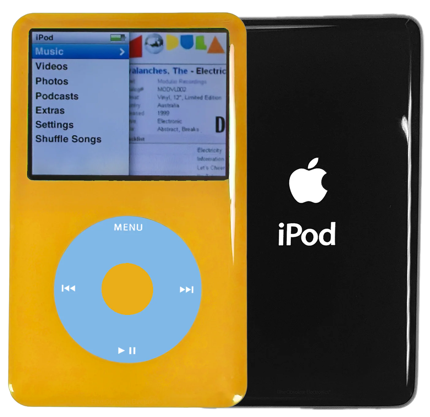 New Apple iPod Classic 6th & 7th Generation Yellow Plastic / Light Blue / Yellow Plastic (Black)