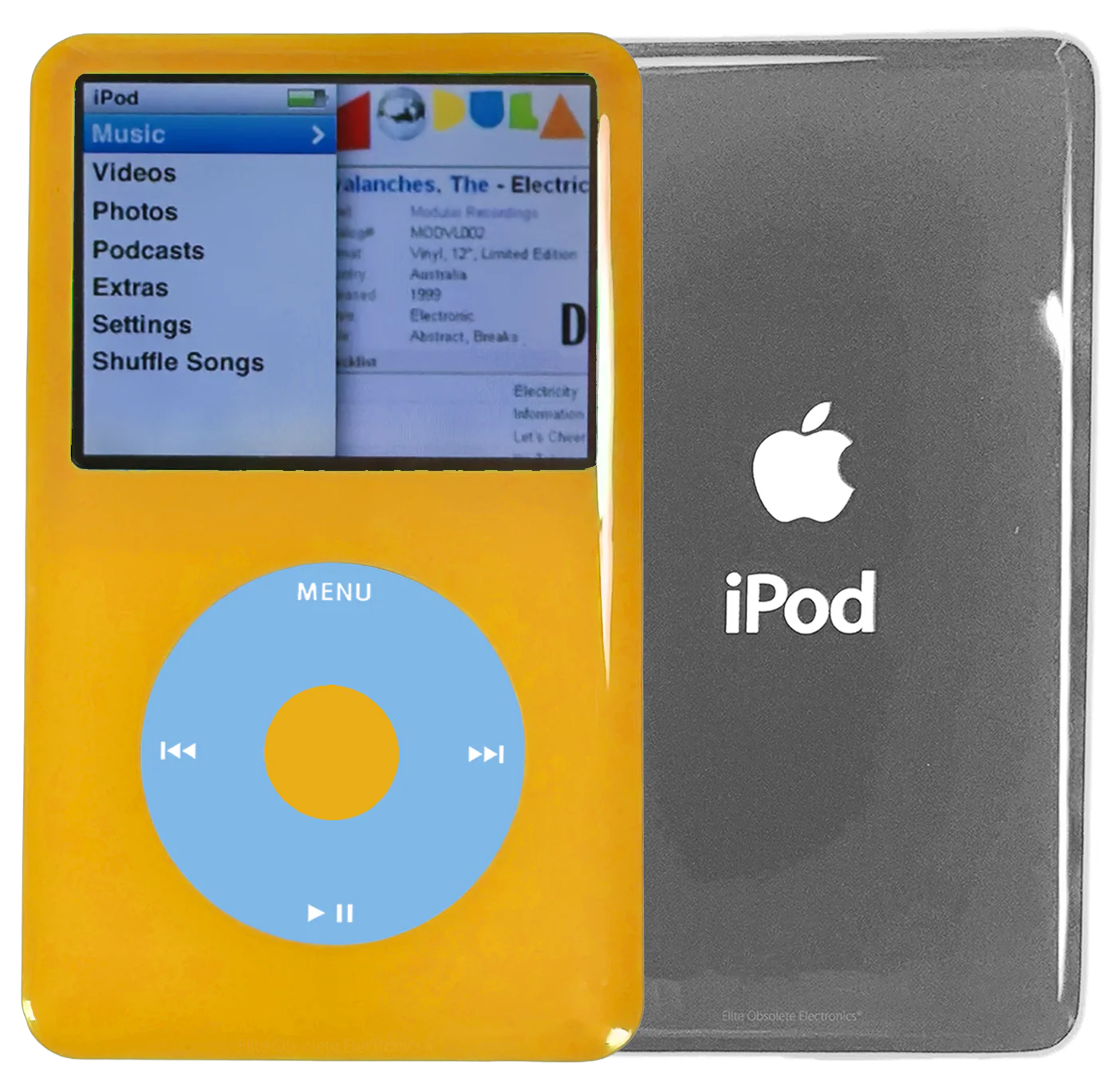 New Apple iPod Classic 6th & 7th Generation Yellow Plastic / Light Blue / Yellow Plastic (Silver)