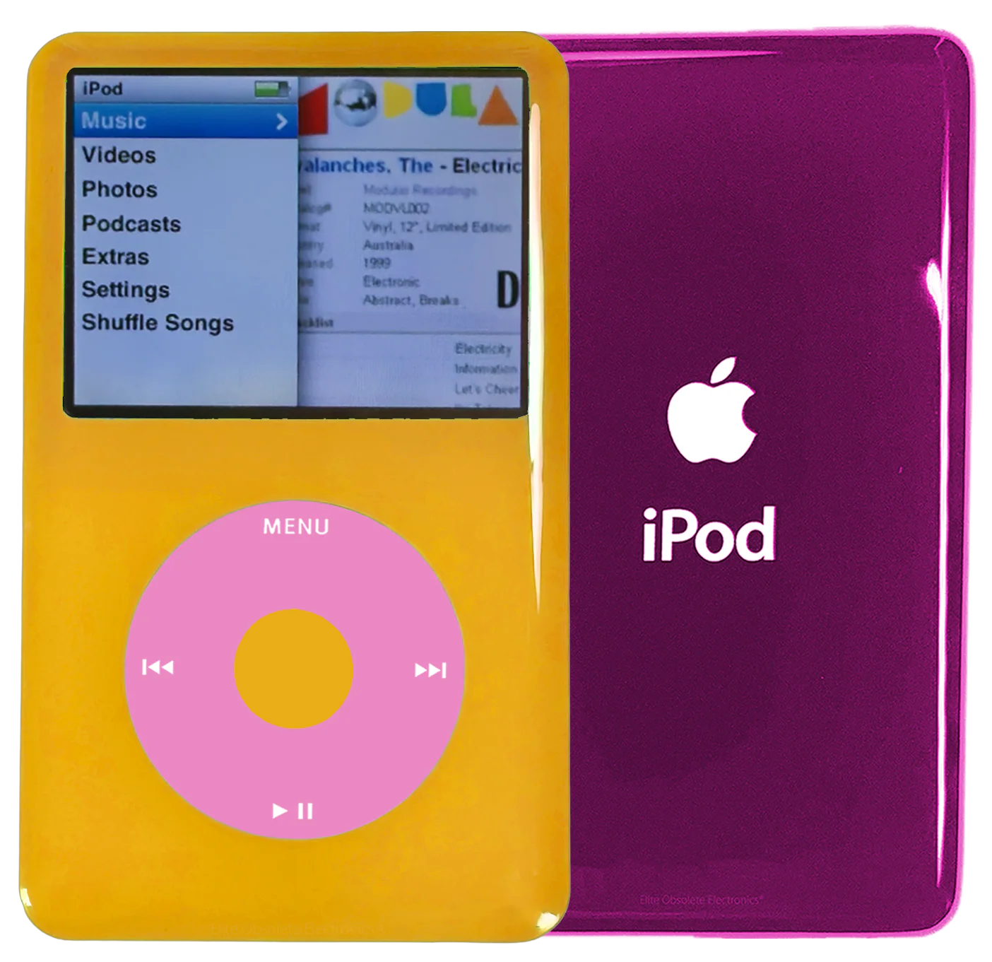 New Apple iPod Classic 6th & 7th Generation Yellow Plastic / Light Pink / Yellow Plastic (Hyper Pink)