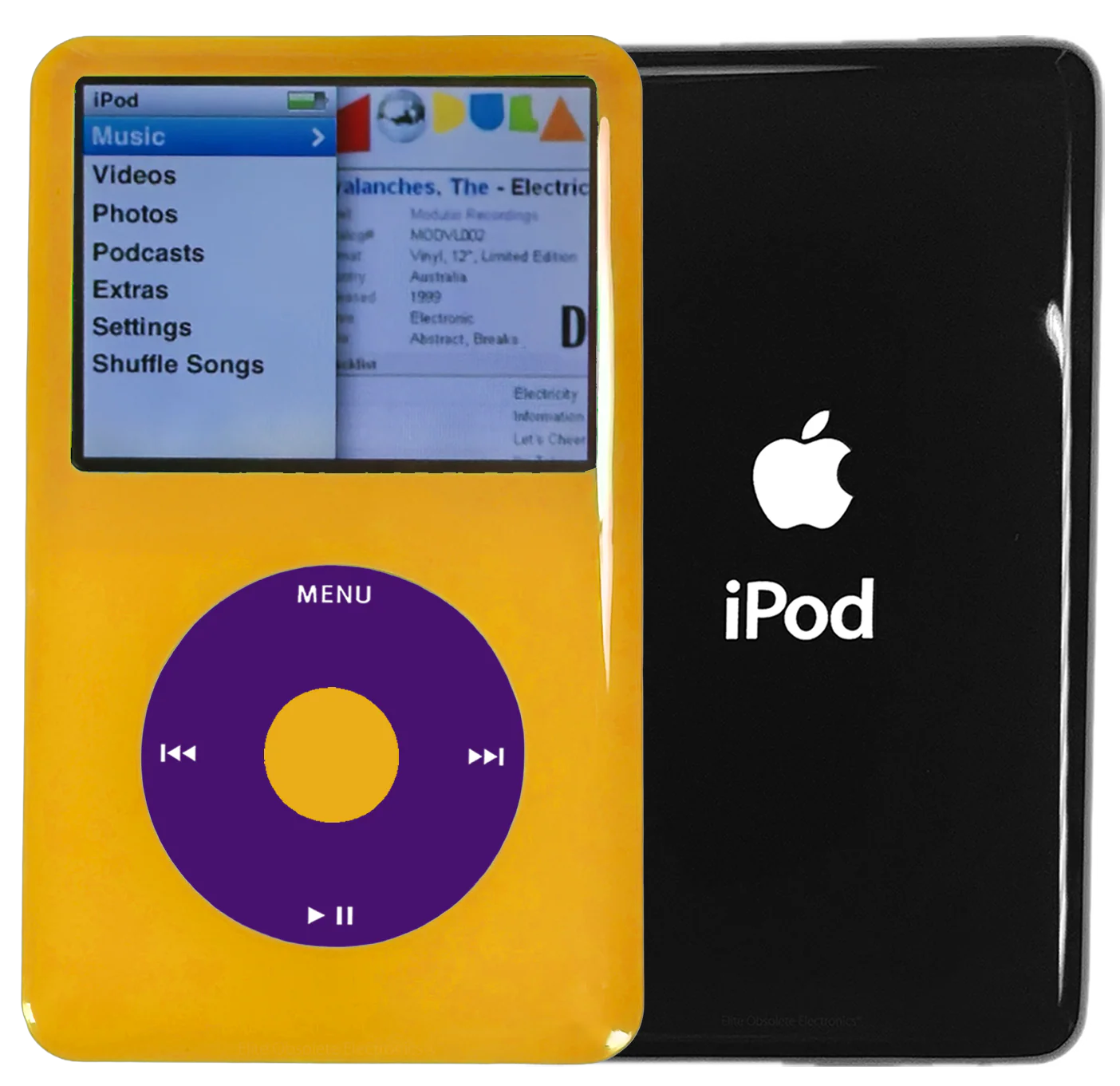 New Apple iPod Classic 6th & 7th Generation Yellow Plastic / Purple / Yellow Plastic (Black)