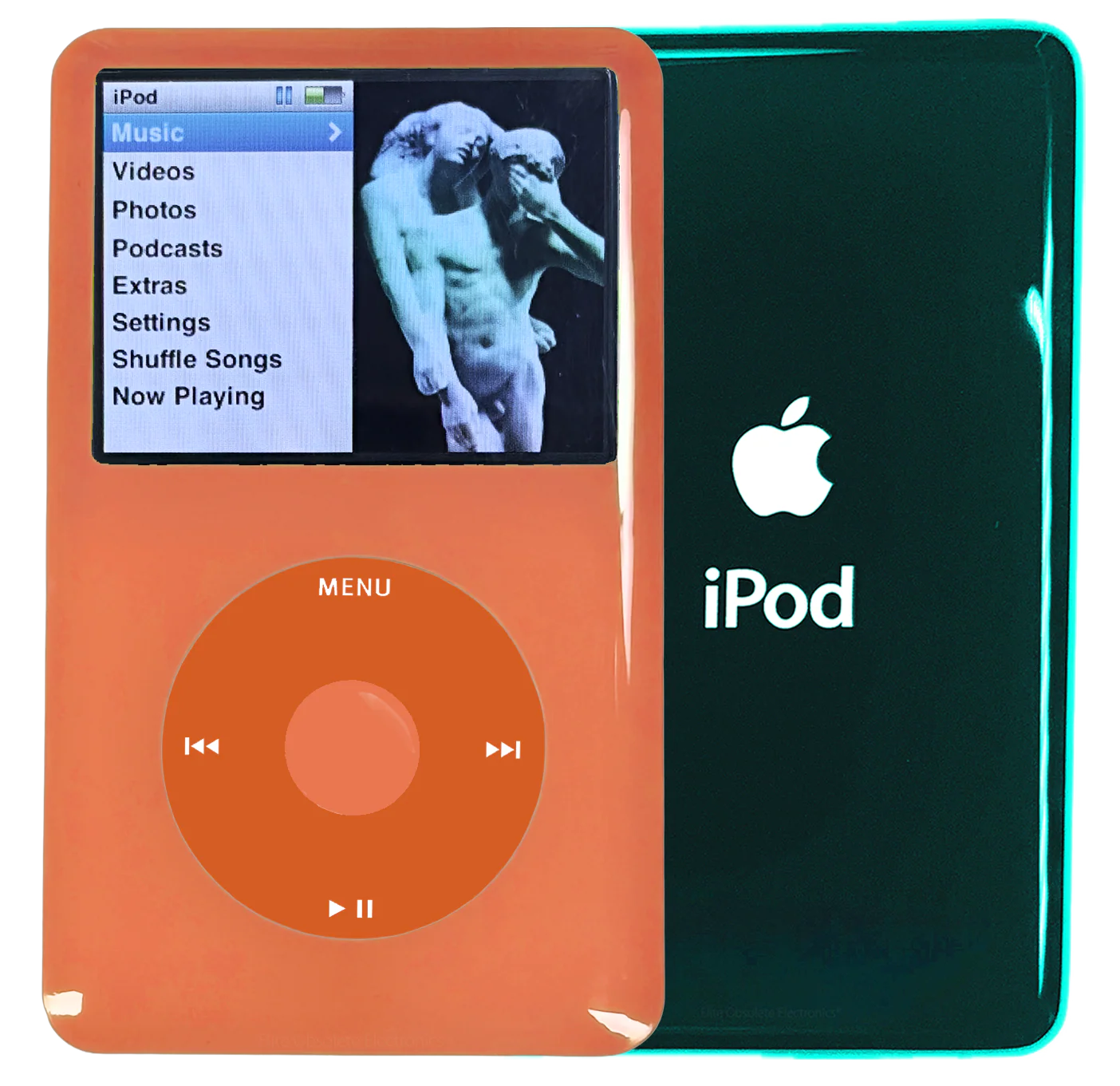 New Apple iPod Classic 6th & 7th Generation Orange Plastic / Orange / Orange Plastic (Pine Green)