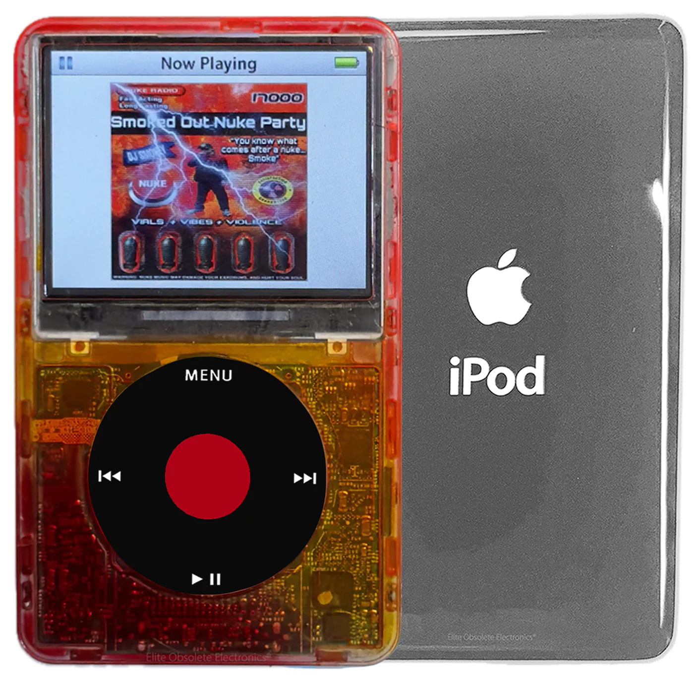 New Apple iPod Video Classic 5th & 5.5 Enhanced Atomic Fireball / Black / Red (Silver)