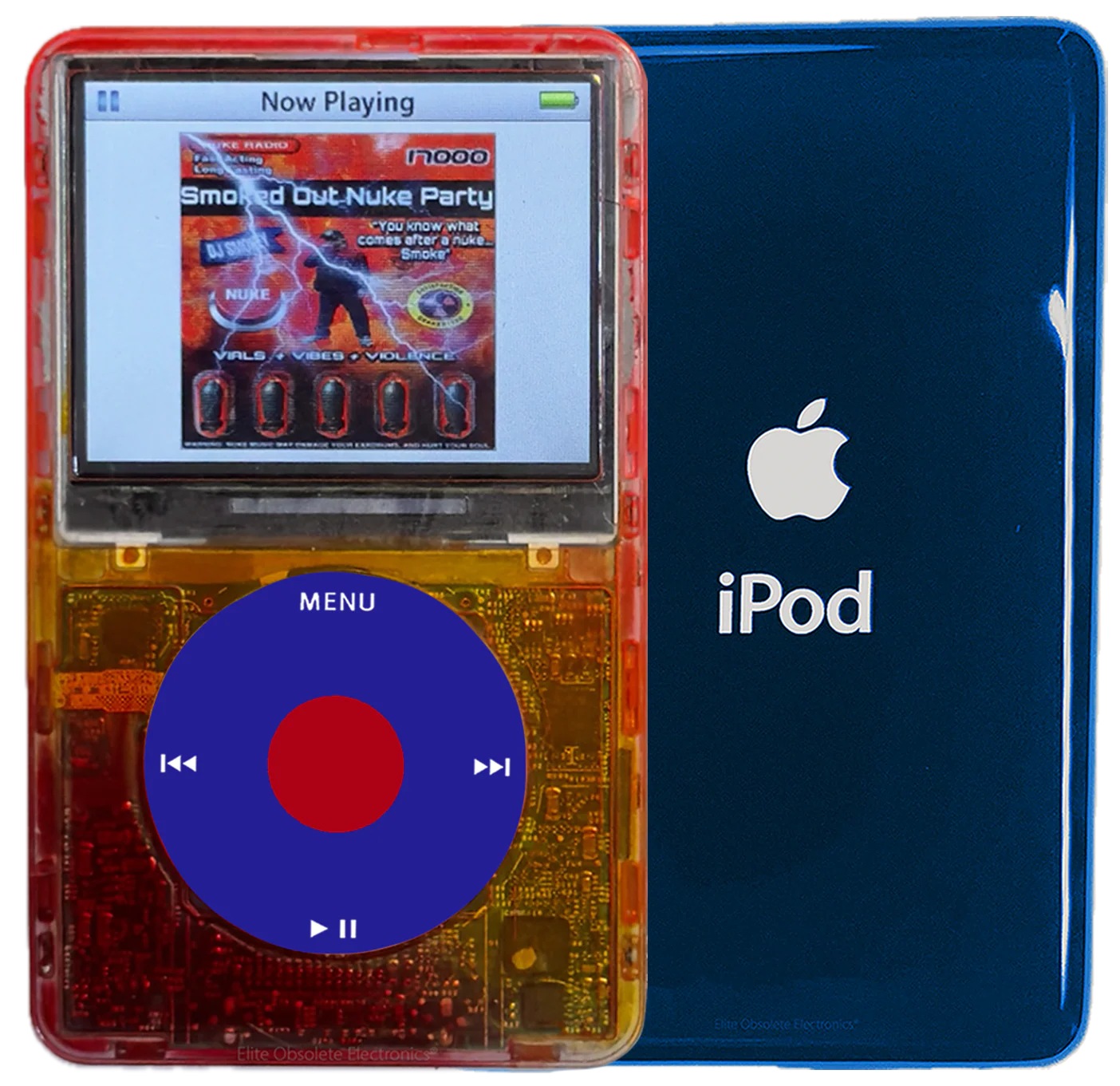 New Apple iPod Video Classic 5th & 5.5 Enhanced Atomic Fireball / Blue / Red (Aqua)