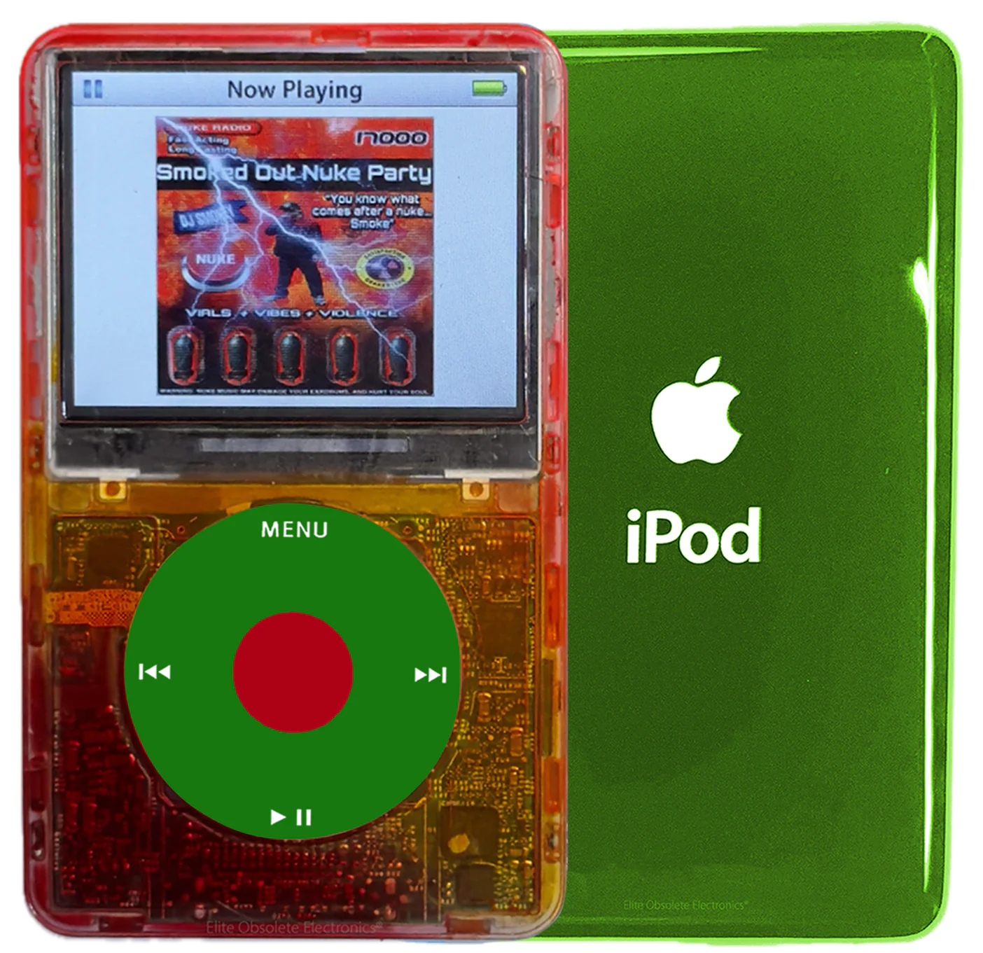 New Apple iPod Video Classic 5th & 5.5 Enhanced Atomic Fireball / Green / Red (Toxic Green)