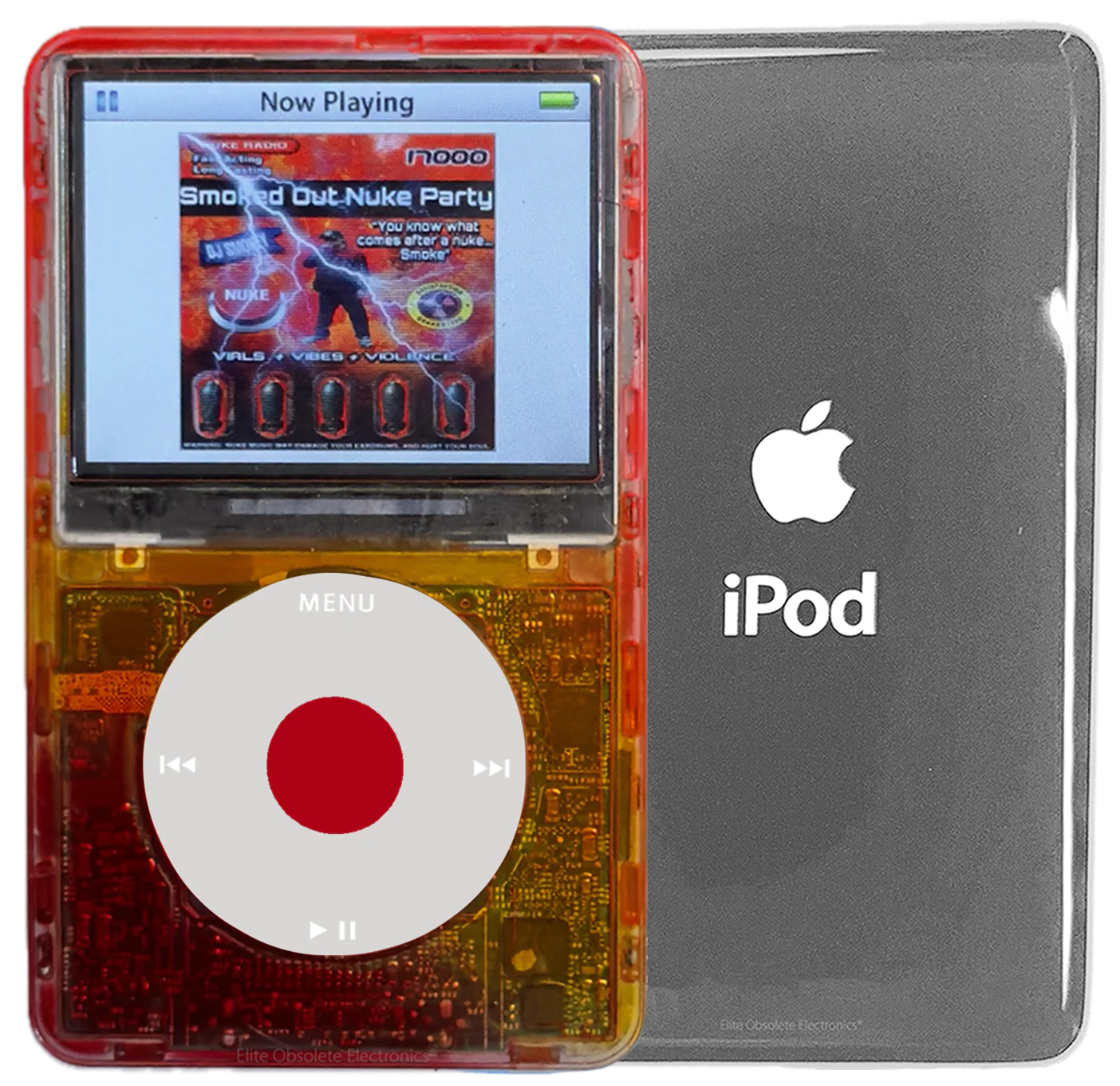 New Apple iPod Video Classic 5th & 5.5 Enhanced Atomic Fireball / Grey / Red (Silver)