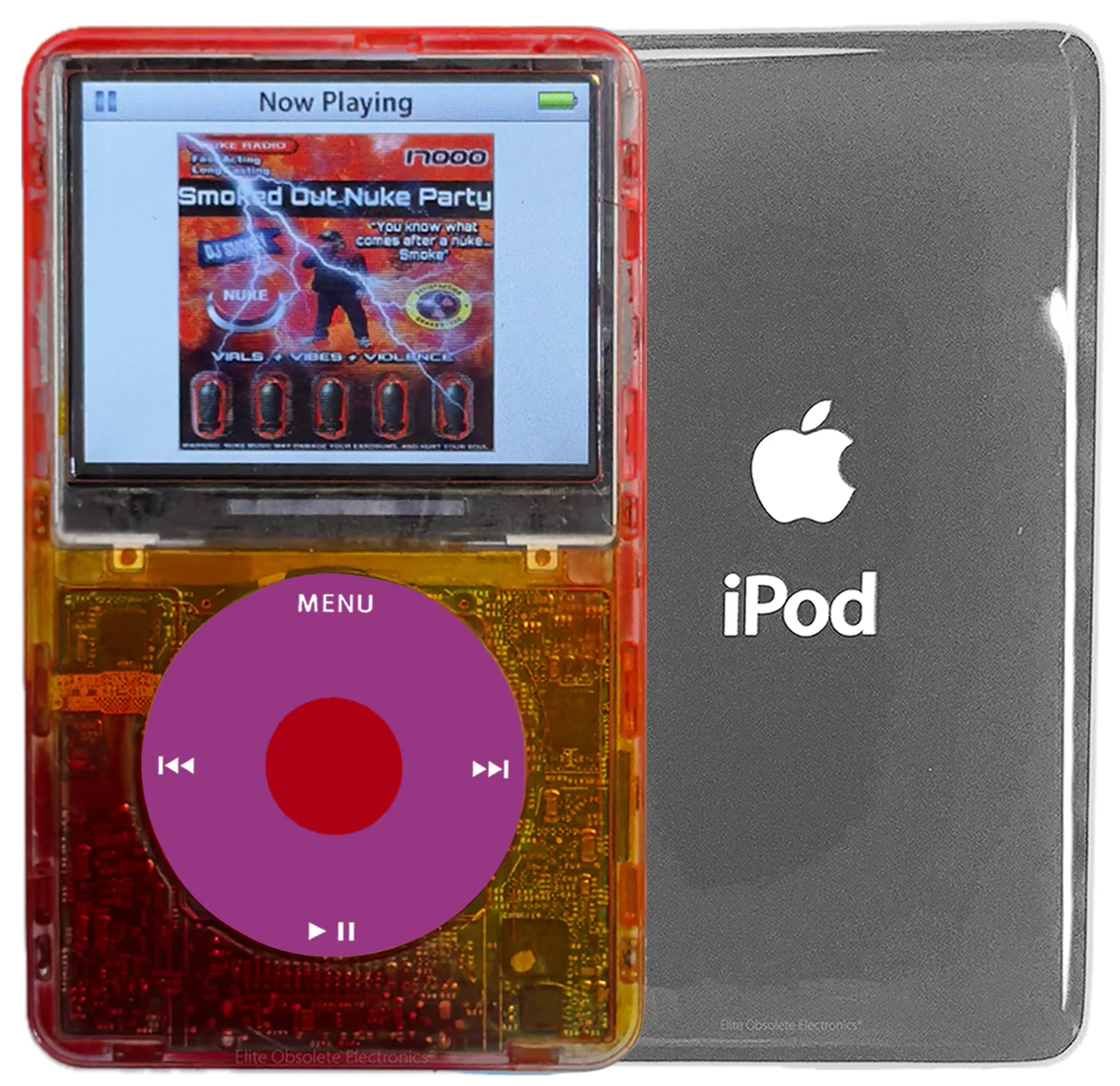 New Apple iPod Video Classic 5th & 5.5 Enhanced Atomic Fireball / Pink / Red (Silver)