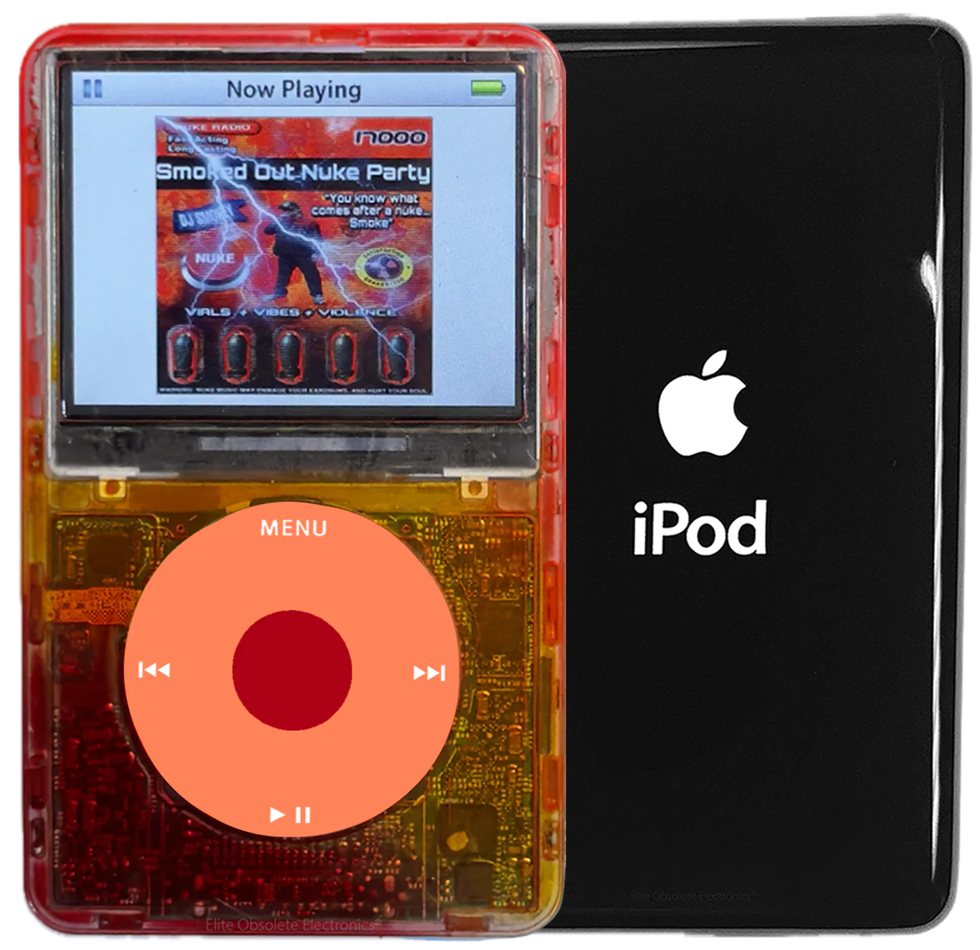New Apple iPod Video Classic 5th & 5.5 Enhanced Atomic Fireball / Orange / Red (Black)