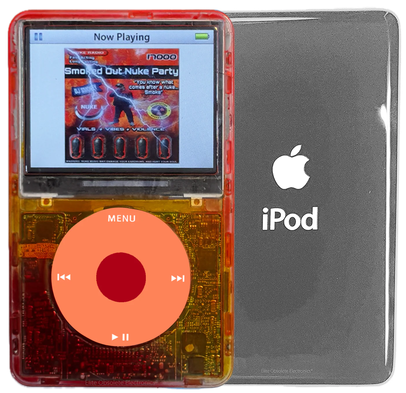 New Apple iPod Video Classic 5th & 5.5 Enhanced Atomic Fireball / Orange / Red (Silver)