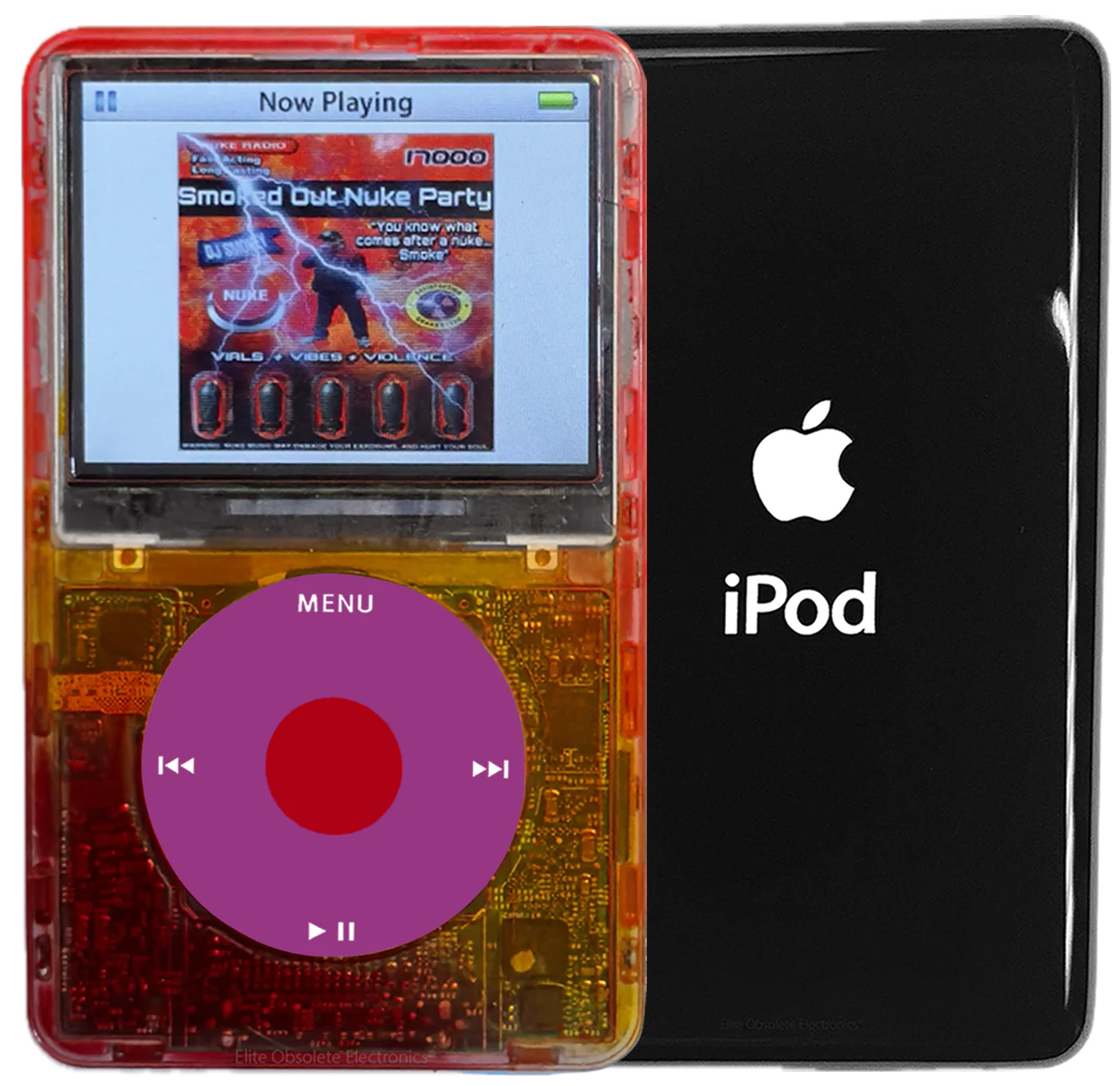 New Apple iPod Video Classic 5th & 5.5 Enhanced Atomic Fireball / Pink / Red (Black)