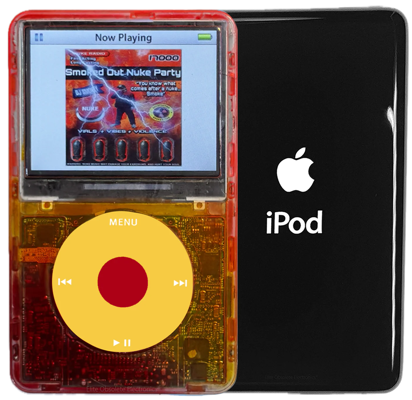 New Apple iPod Video Classic 5th & 5.5 Enhanced Atomic Fireball / Yellow / Red (Black)