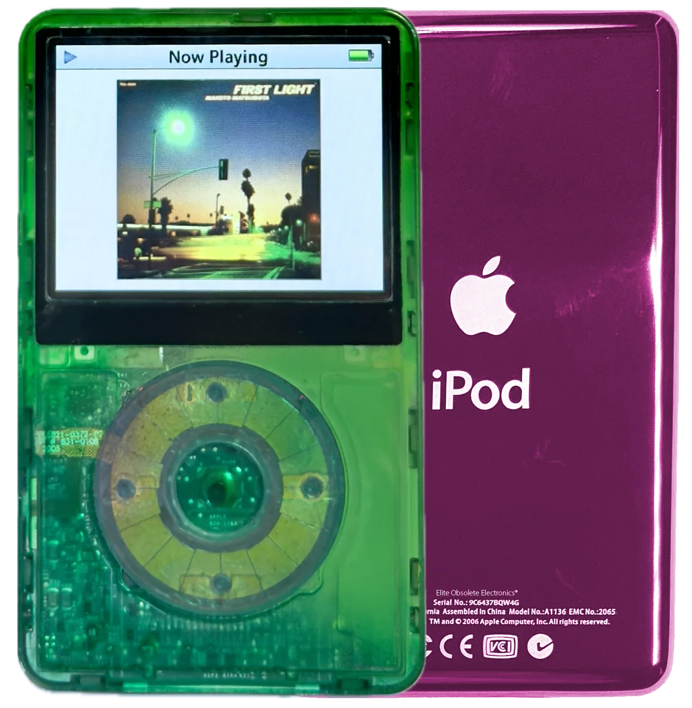 New Apple iPod Video Classic 5th & 5.5 Enhanced Atomic Green Dream / Atomic Clover / Atomic Clover (Hyper Pink)