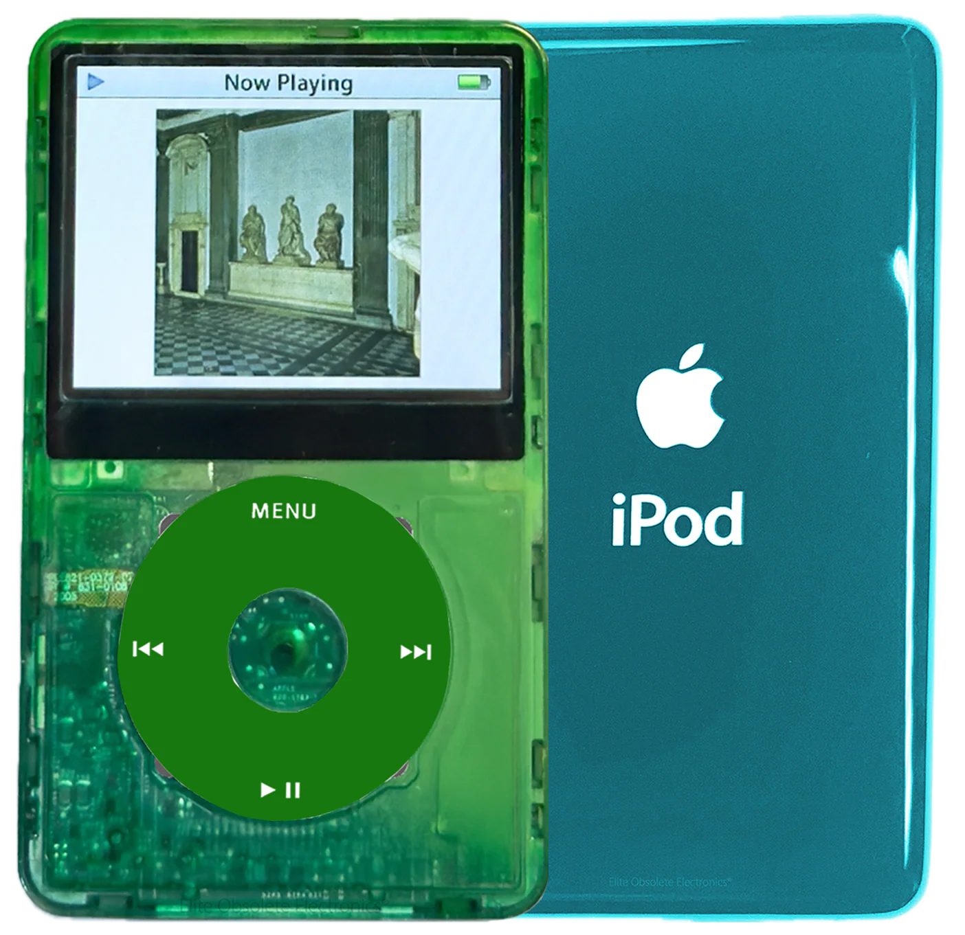 New Apple iPod Video Classic 5th & 5.5 Enhanced Atomic Green Dream / Green / Atomic Clover (Ocean Blue)