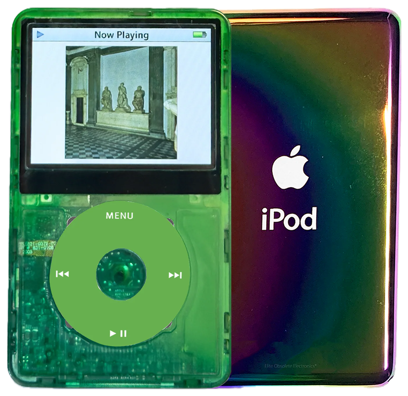 New Apple iPod Video Classic 5th & 5.5 Enhanced Atomic Green Dream / Light Green / Atomic Clover (Rainbow)