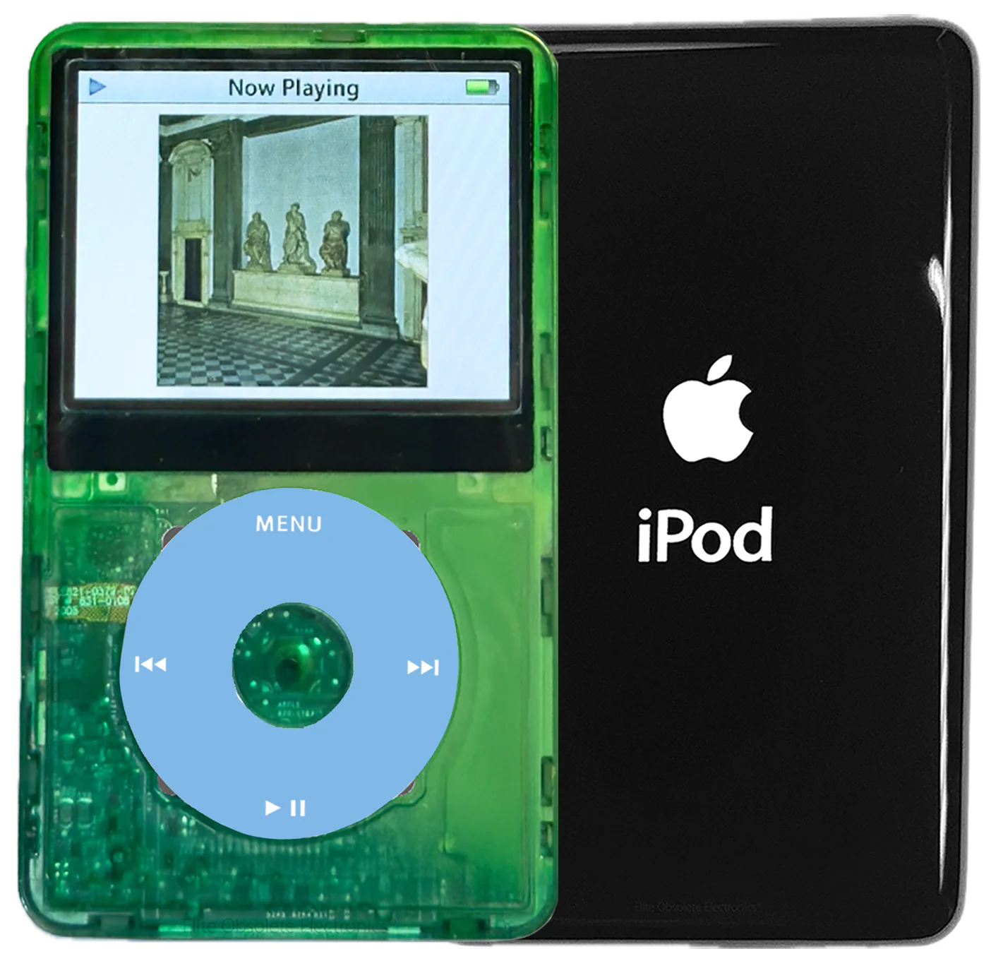 New Apple iPod Video Classic 5th & 5.5 Enhanced Atomic Green Dream / Light Blue / Atomic Clover (Black)