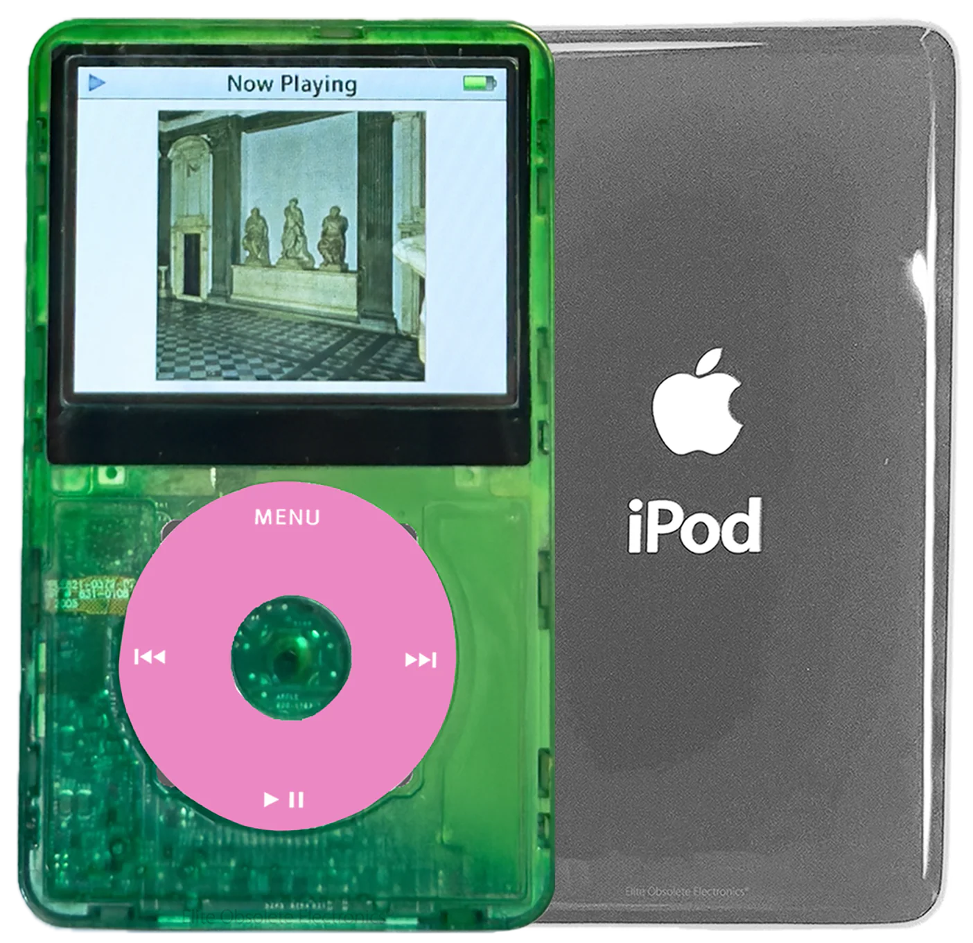 New Apple iPod Video Classic 5th & 5.5 Enhanced Atomic Green Dream / Light Pink / Atomic Clover (Silver)