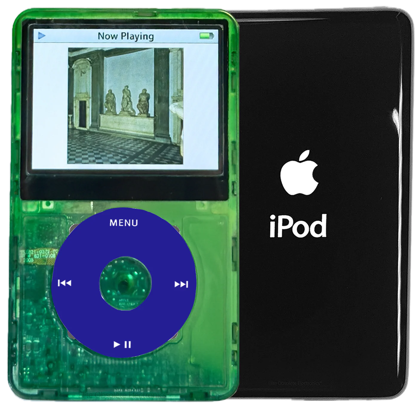 New Apple iPod Video Classic 5th & 5.5 Enhanced Atomic Green Dream / Blue / Atomic Clover (Black)