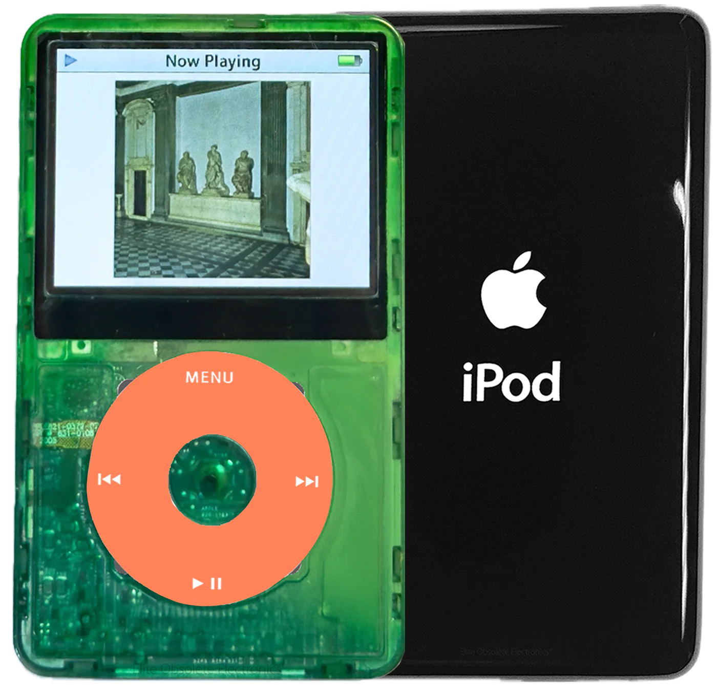 New Apple iPod Video Classic 5th & 5.5 Enhanced Atomic Green Dream / Orange / Atomic Clover (Black)