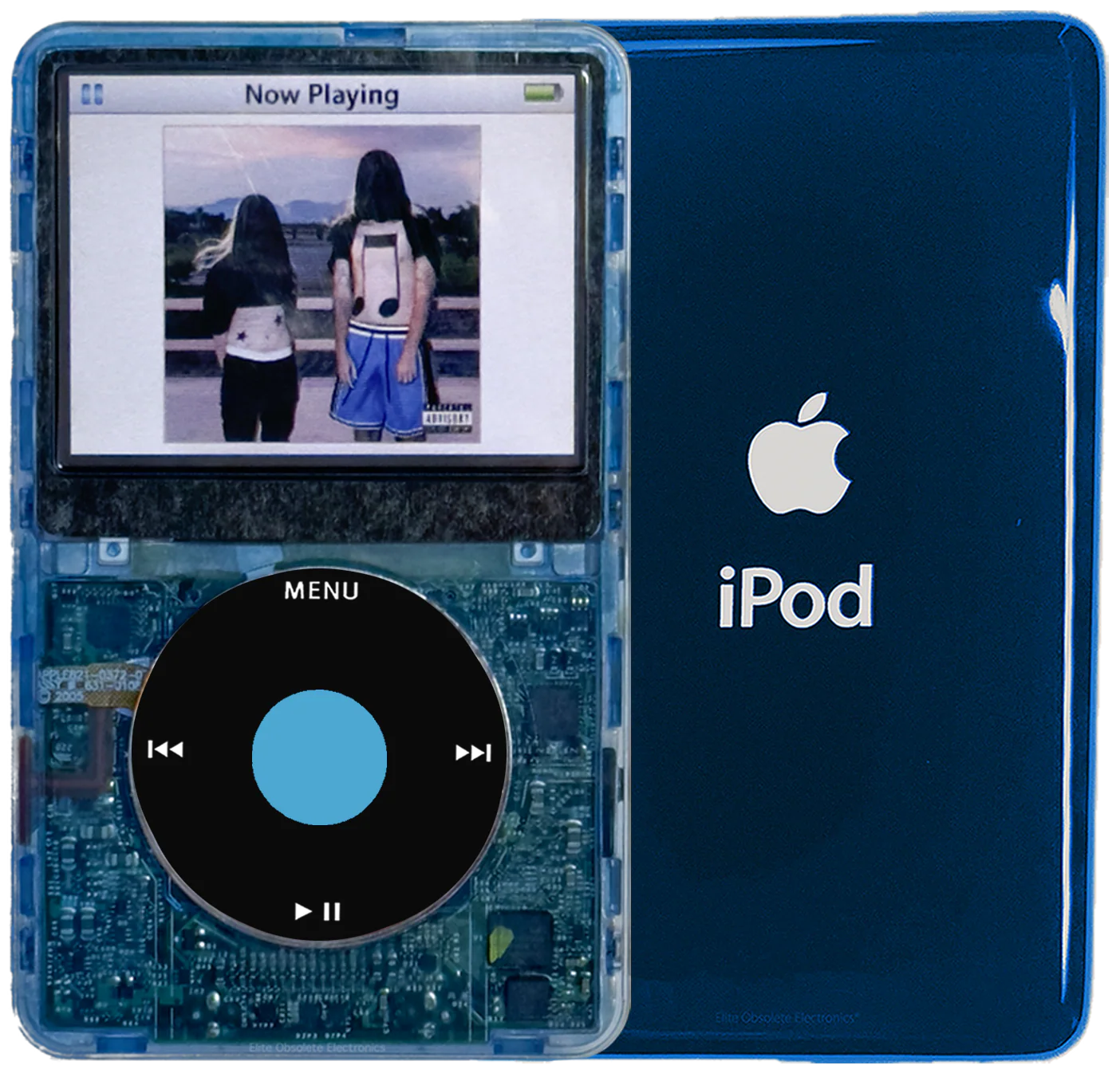 New Apple iPod Video Classic 5th & 5.5 Enhanced Atomic Ice / Black / Light Blue (Aqua)