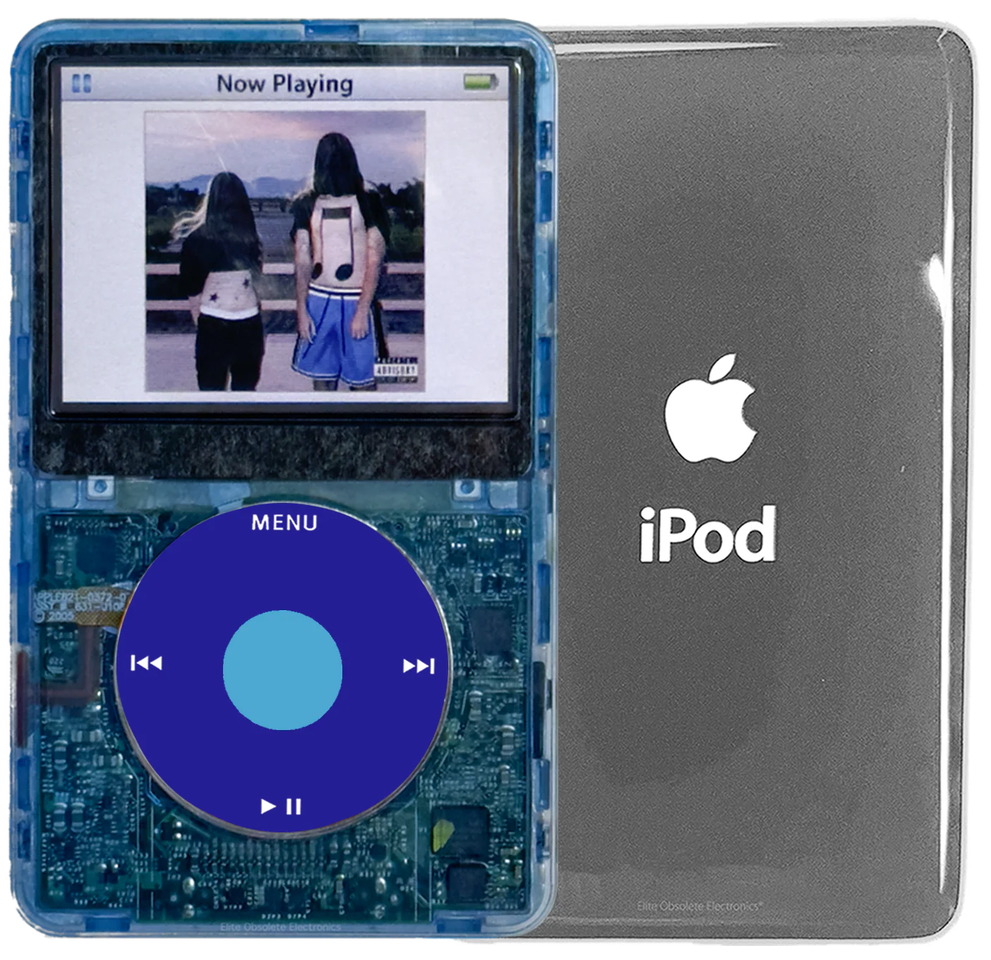 New Apple iPod Video Classic 5th & 5.5 Enhanced Atomic Ice / Blue / Light Blue (Silver)