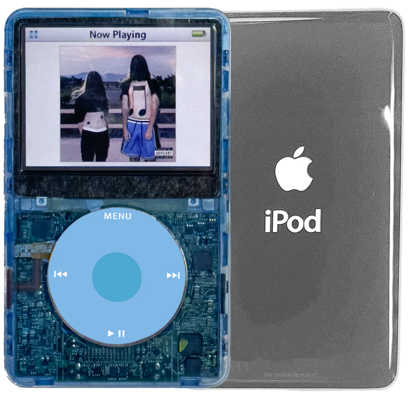 New Apple iPod Video Classic 5th & 5.5 Enhanced Atomic Ice / Light Blue / Light Blue (Silver)