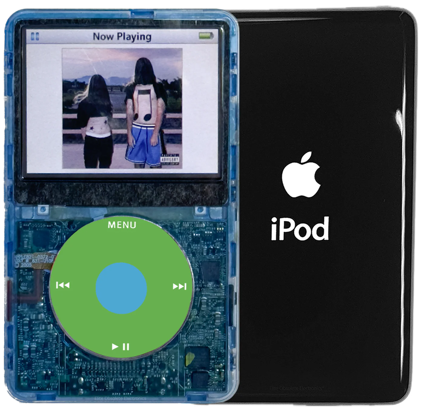 New Apple iPod Video Classic 5th & 5.5 Enhanced Atomic Ice / Light Green / Light Blue (Black)