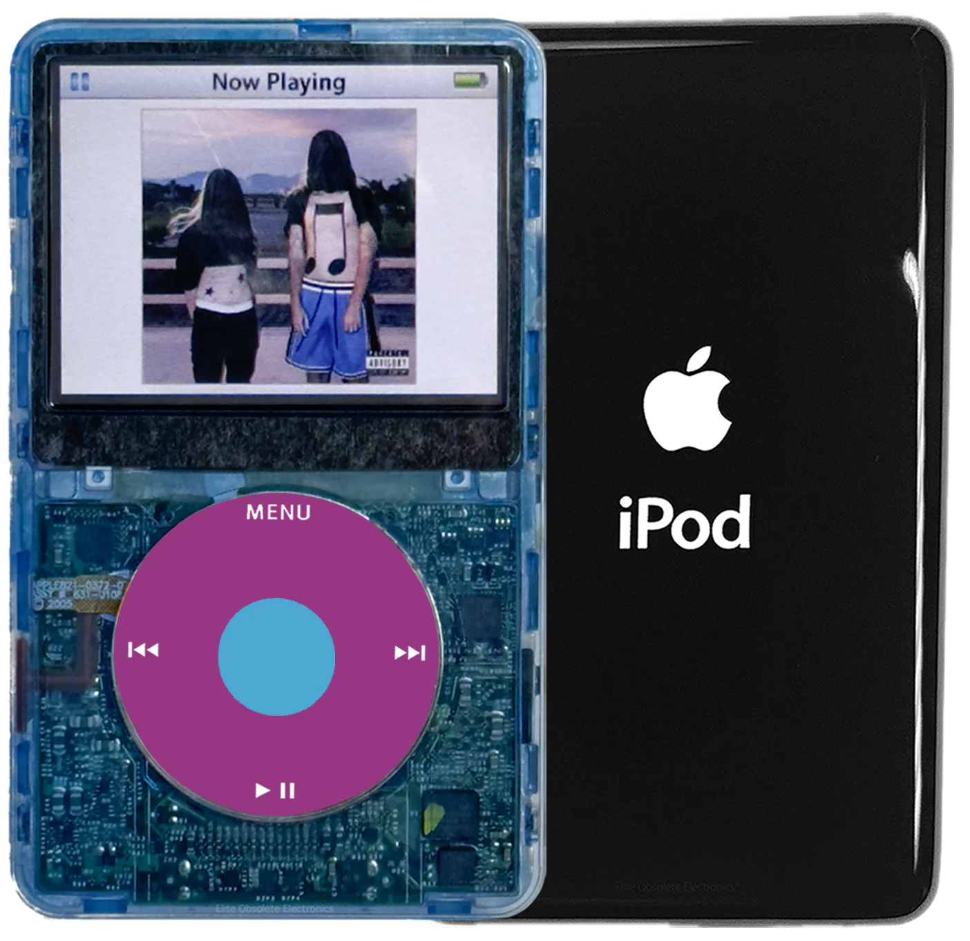 New Apple iPod Video Classic 5th & 5.5 Enhanced Atomic Ice / Pink / Light Blue (Black)