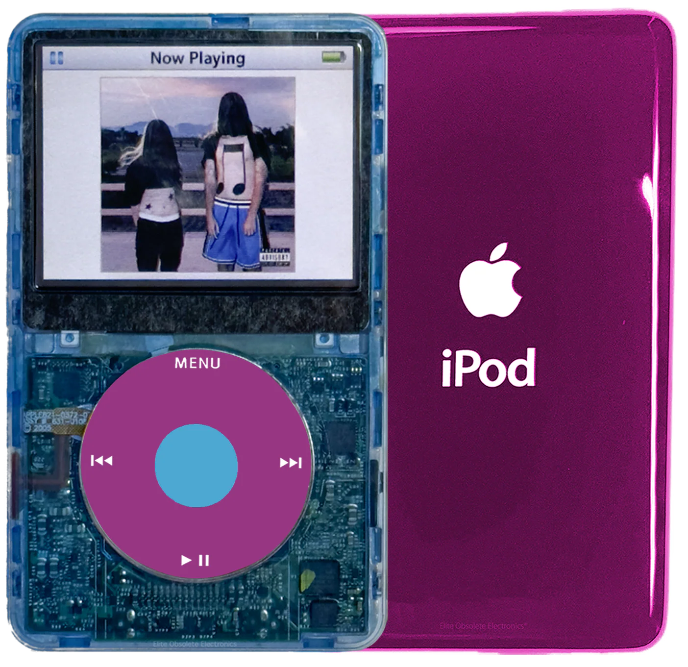 New Apple iPod Video Classic 5th & 5.5 Enhanced Atomic Ice / Pink / Light Blue (Hyper Pink)