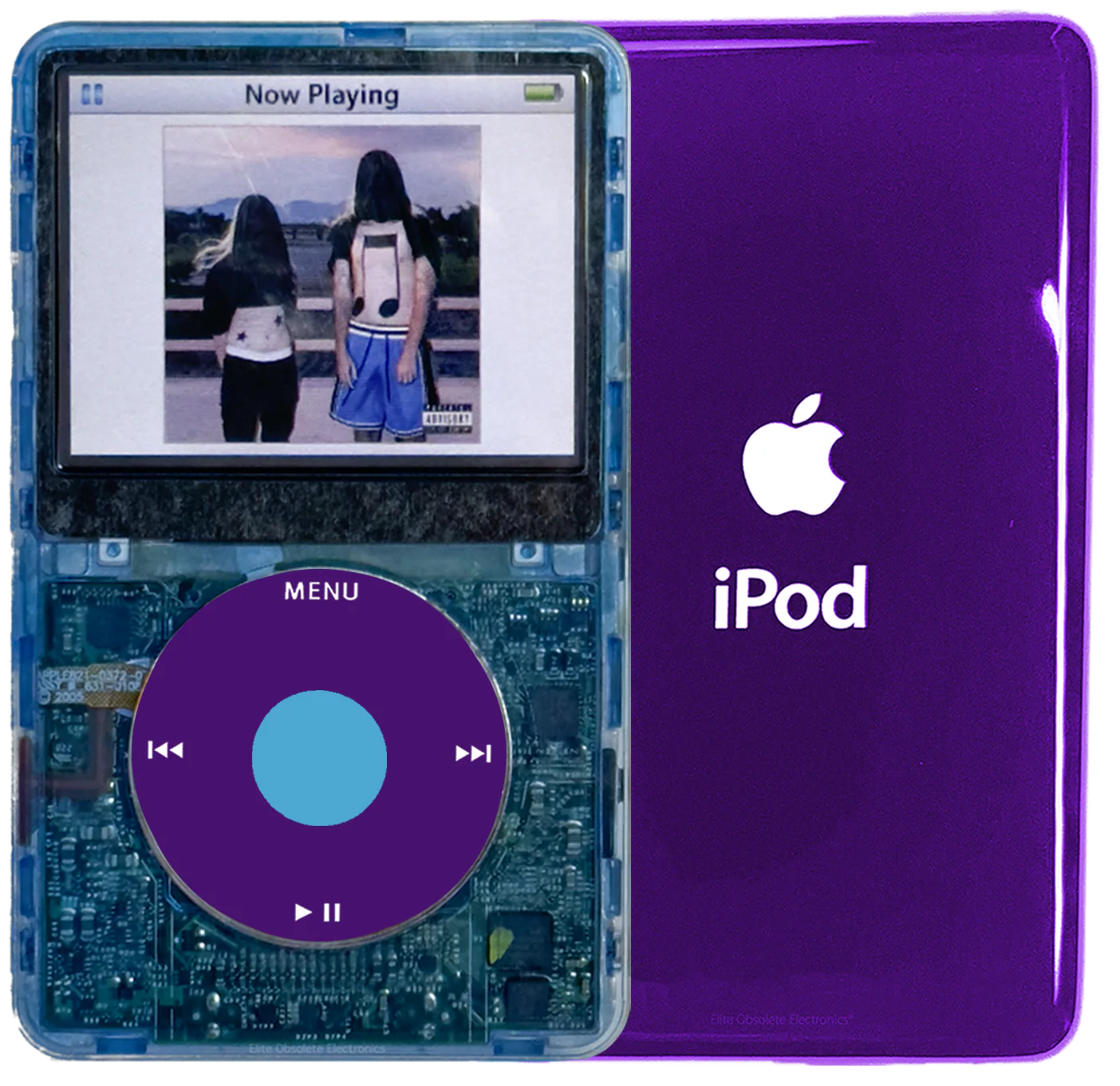 New Apple iPod Video Classic 5th & 5.5 Enhanced Atomic Ice / Purple / Light Blue (Midnight Purple)