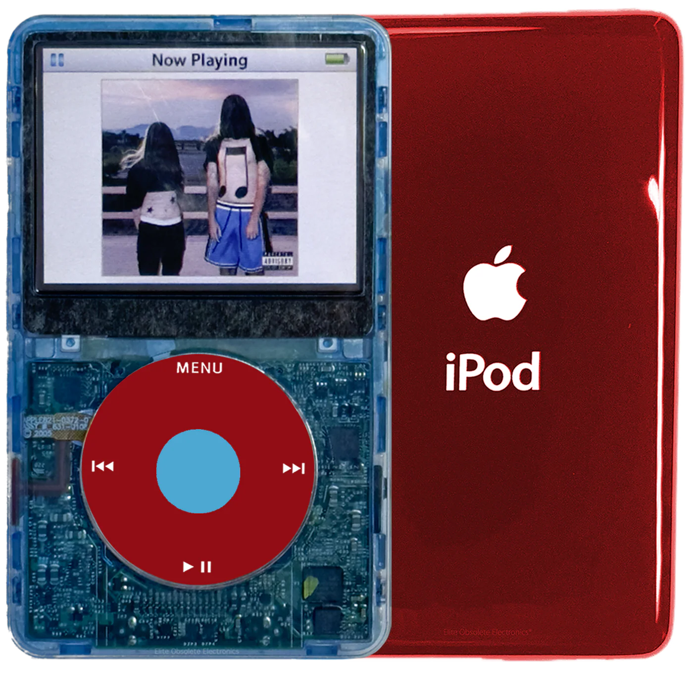 New Apple iPod Video Classic 5th & 5.5 Enhanced Atomic Ice / Red / Light Blue (Sangria Red)