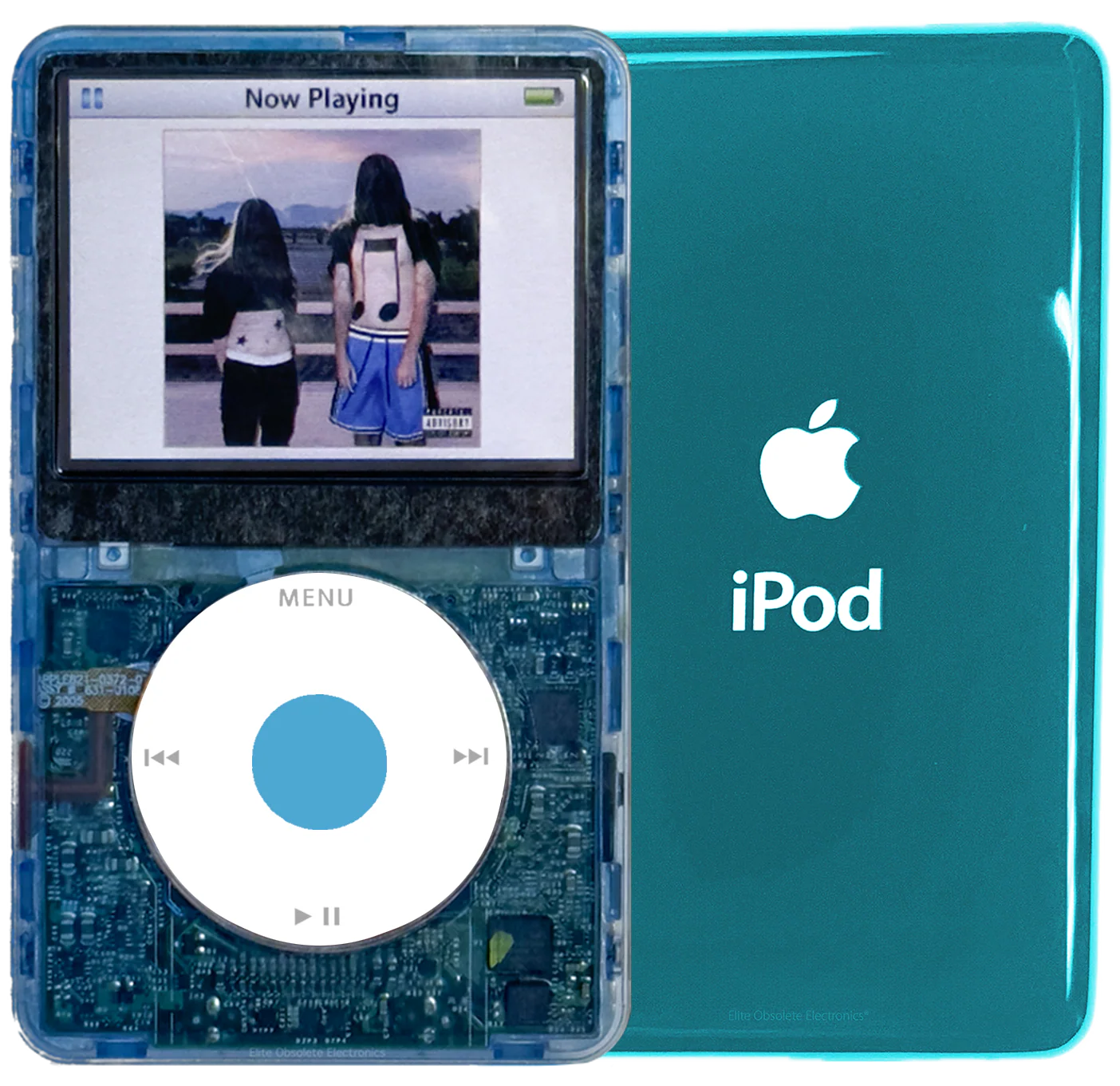 New Apple iPod Video Classic 5th & 5.5 Enhanced Atomic Ice / White / Light Blue (Ocean Blue)