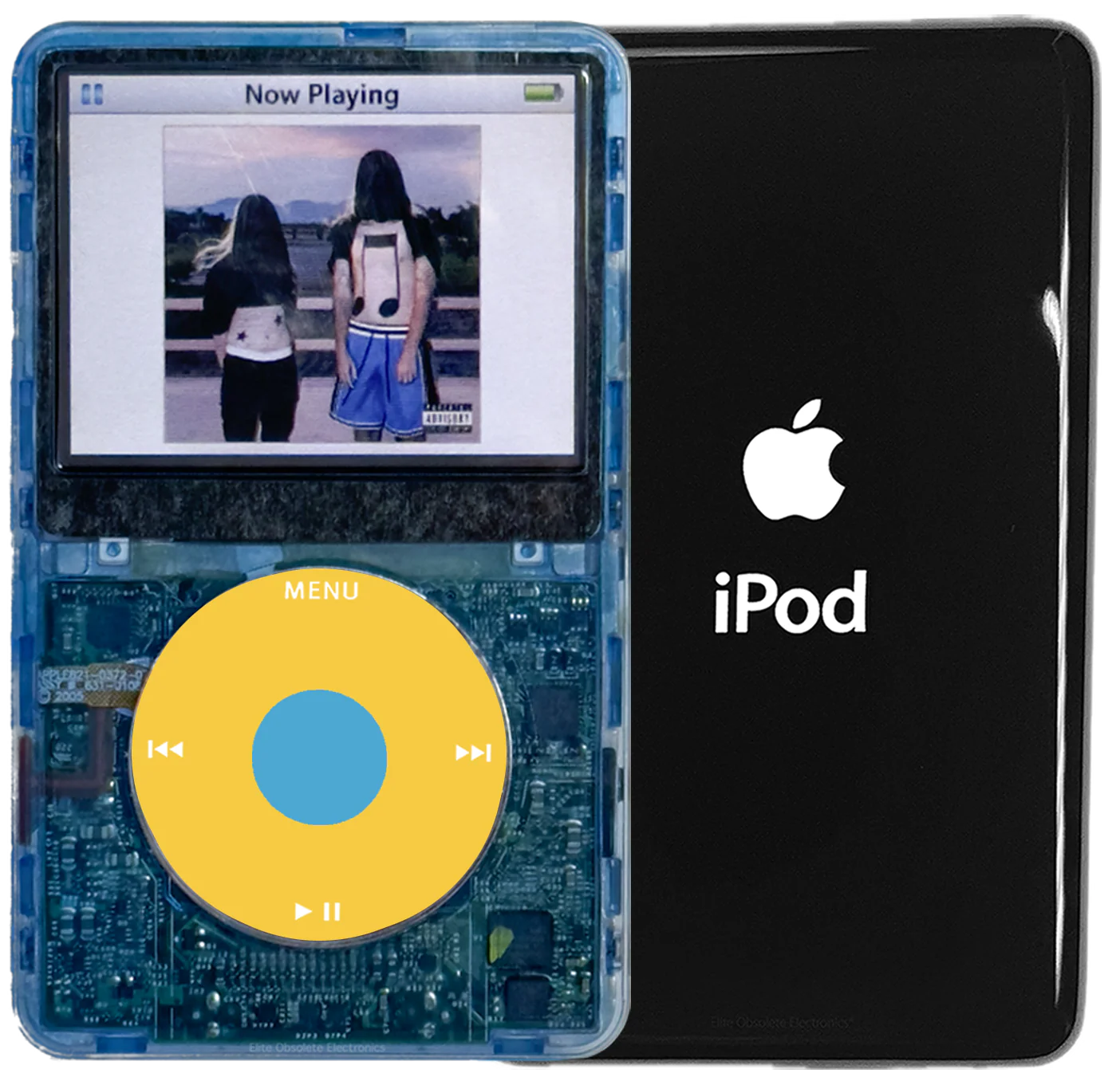 New Apple iPod Video Classic 5th & 5.5 Enhanced Atomic Ice / Yellow / Light Blue (Black)