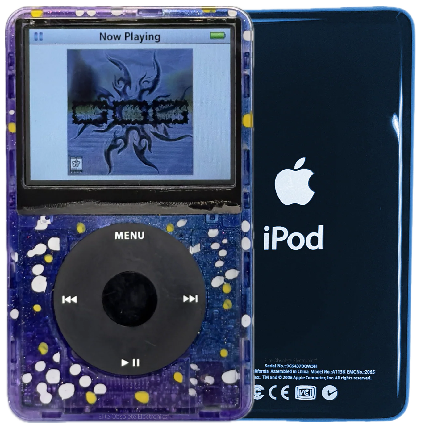 New Apple iPod Video Classic 5th & 5.5 Enhanced Atomic Midnight Stargaze / Black / Black (Aqua)