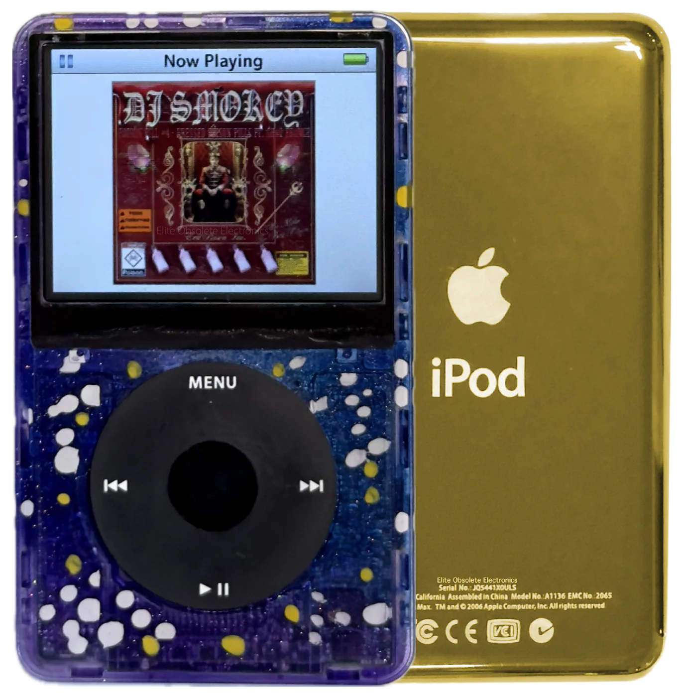 New Apple iPod Video Classic 5th & 5.5 Enhanced Atomic Midnight Stargaze / Black / Black (Gold)