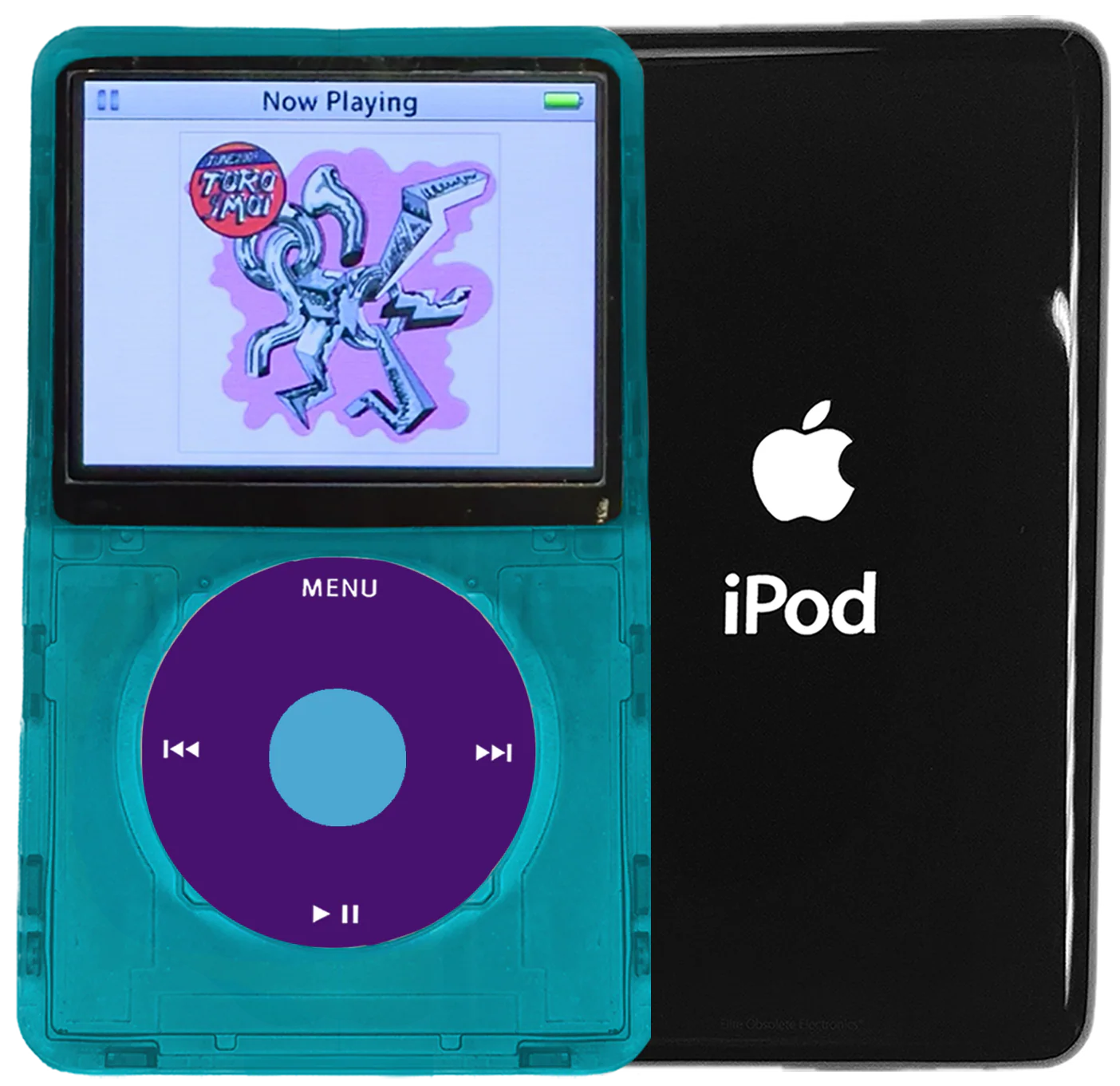 New Apple iPod Video Classic 5th 5.5 Enhanced Atomic Ocean Blue / Purple / Light Blue (Black)