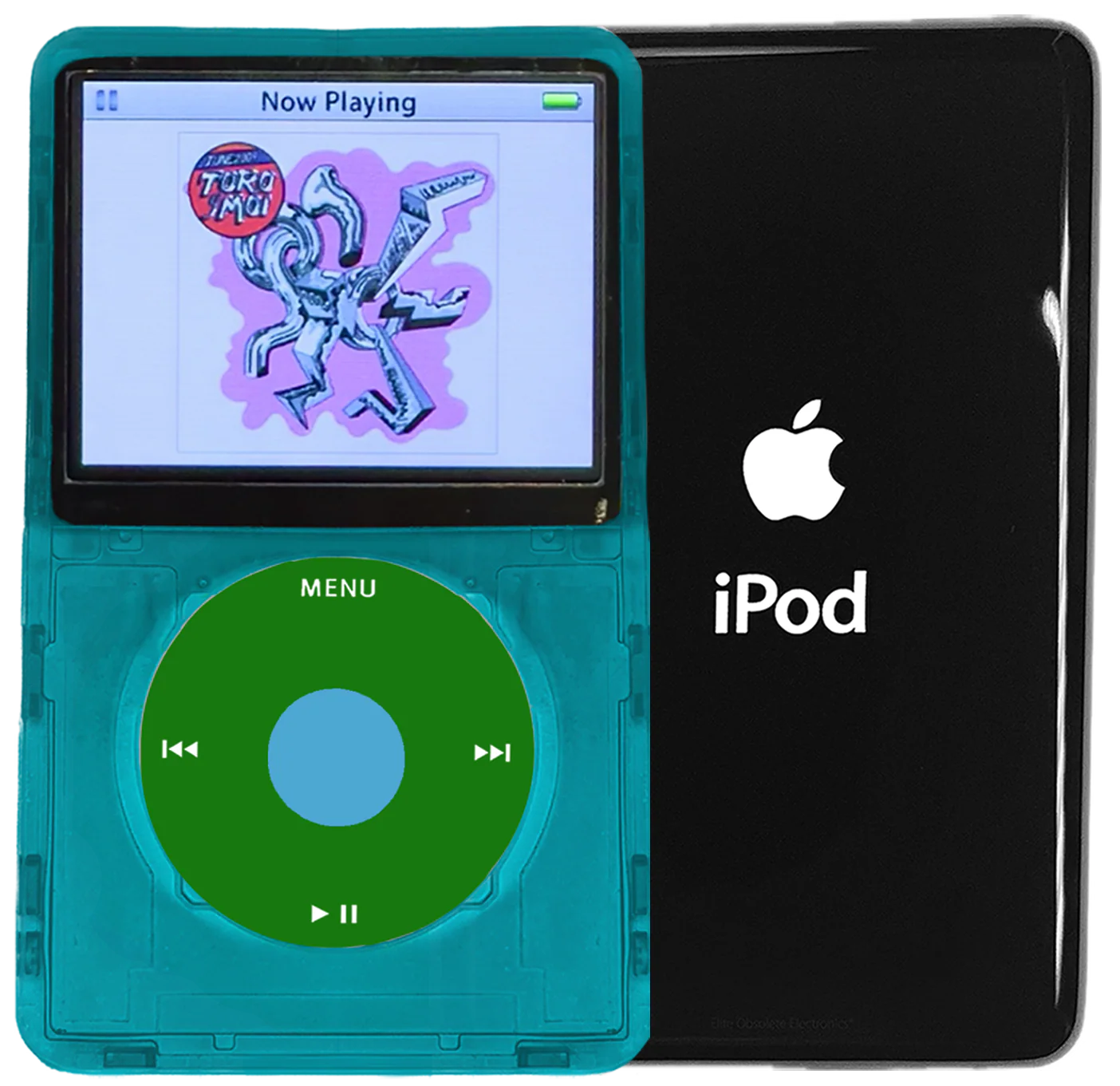 New Apple iPod Video Classic 5th 5.5 Enhanced Atomic Ocean Blue / Green / Light Blue (Black)