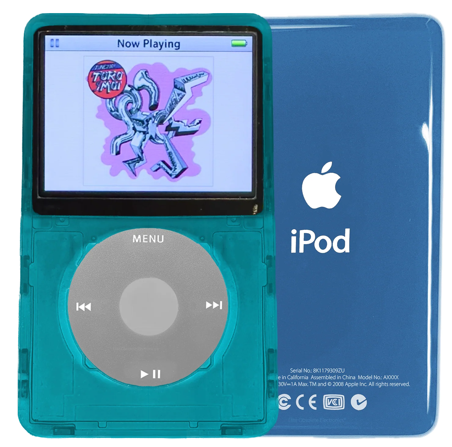 New Apple iPod Video Classic 5th 5.5 Enhanced Atomic Ocean Blue / Grey / Grey (Frost Blue)