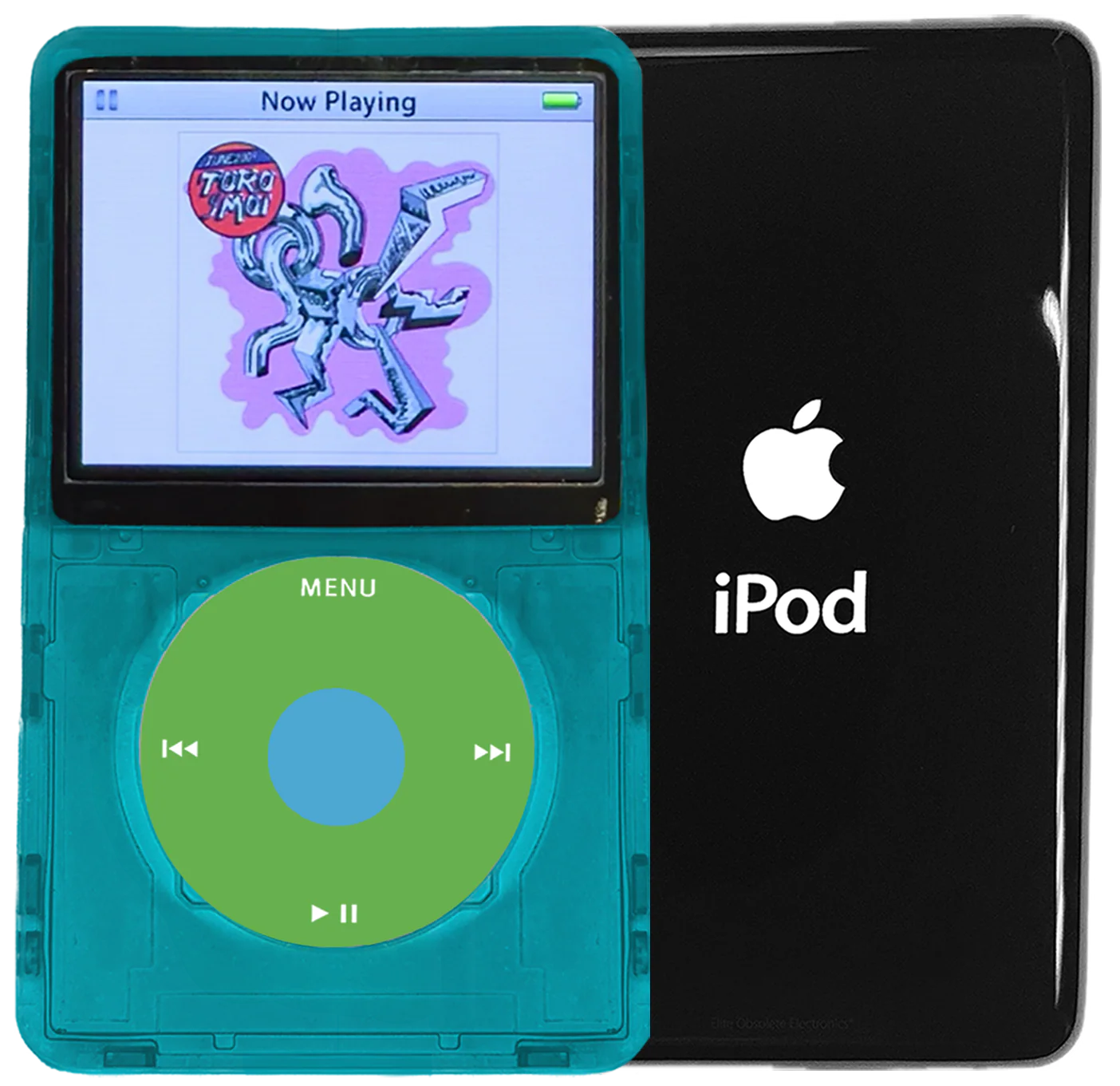 New Apple iPod Video Classic 5th 5.5 Enhanced Atomic Ocean Blue / Light Green / Light Blue (Black)