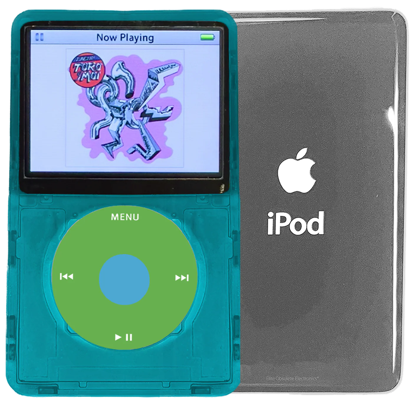 New Apple iPod Video Classic 5th 5.5 Enhanced Atomic Ocean Blue / Light Green / Light Blue (Silver)