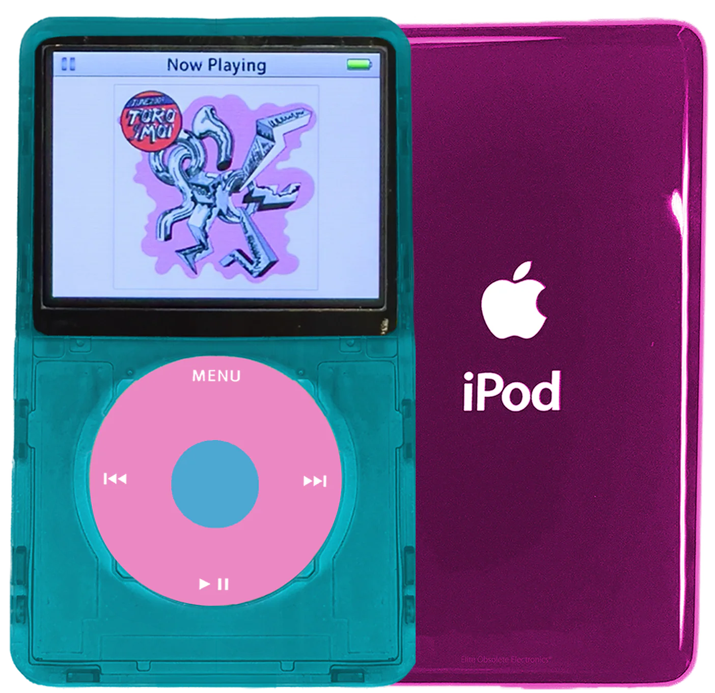 New Apple iPod Video Classic 5th 5.5 Enhanced Atomic Ocean Blue / Light Pink / Light Blue (Hyper Pink)