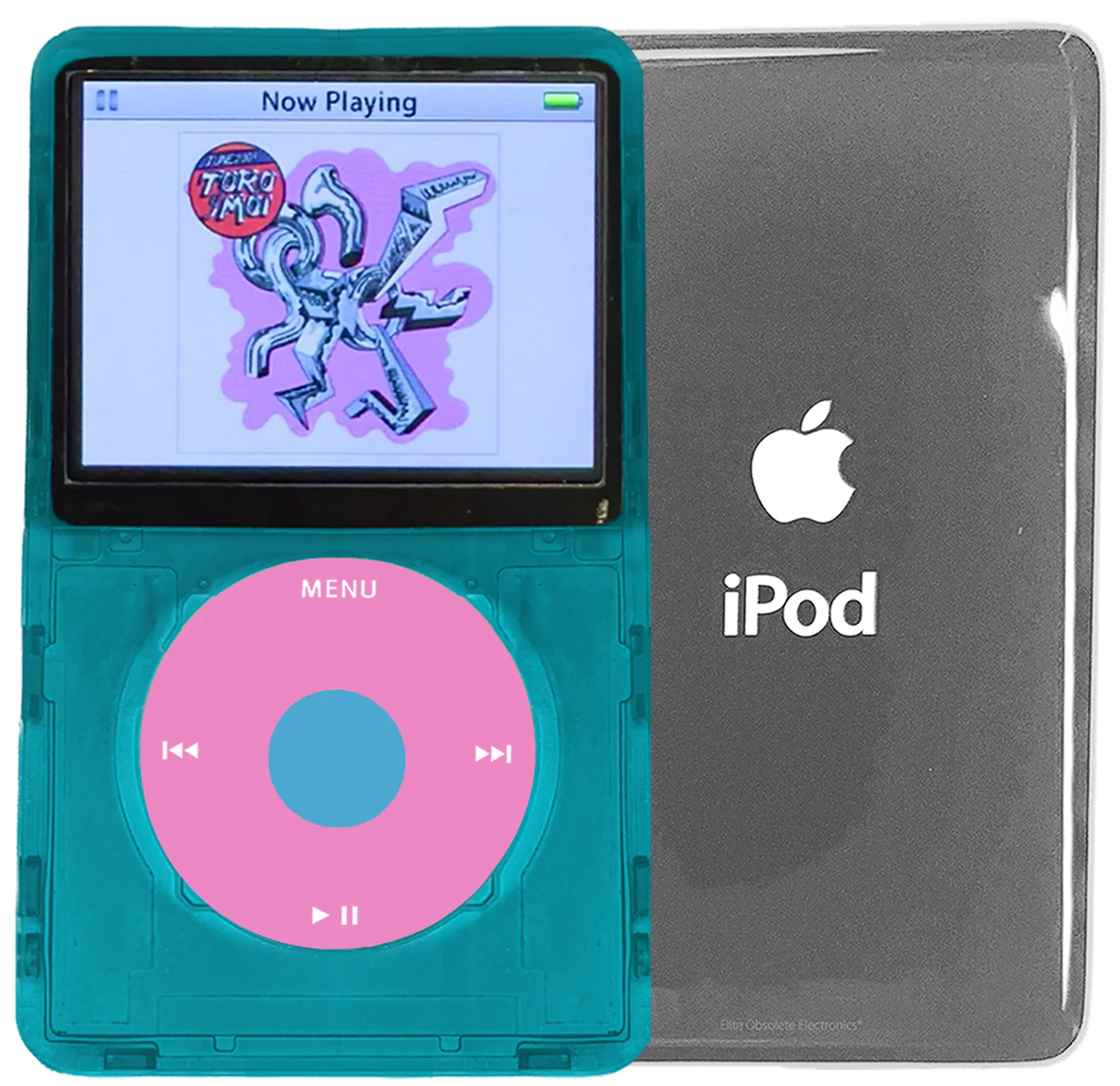 New Apple iPod Video Classic 5th 5.5 Enhanced Atomic Ocean Blue / Light Pink / Light Blue (Silver)