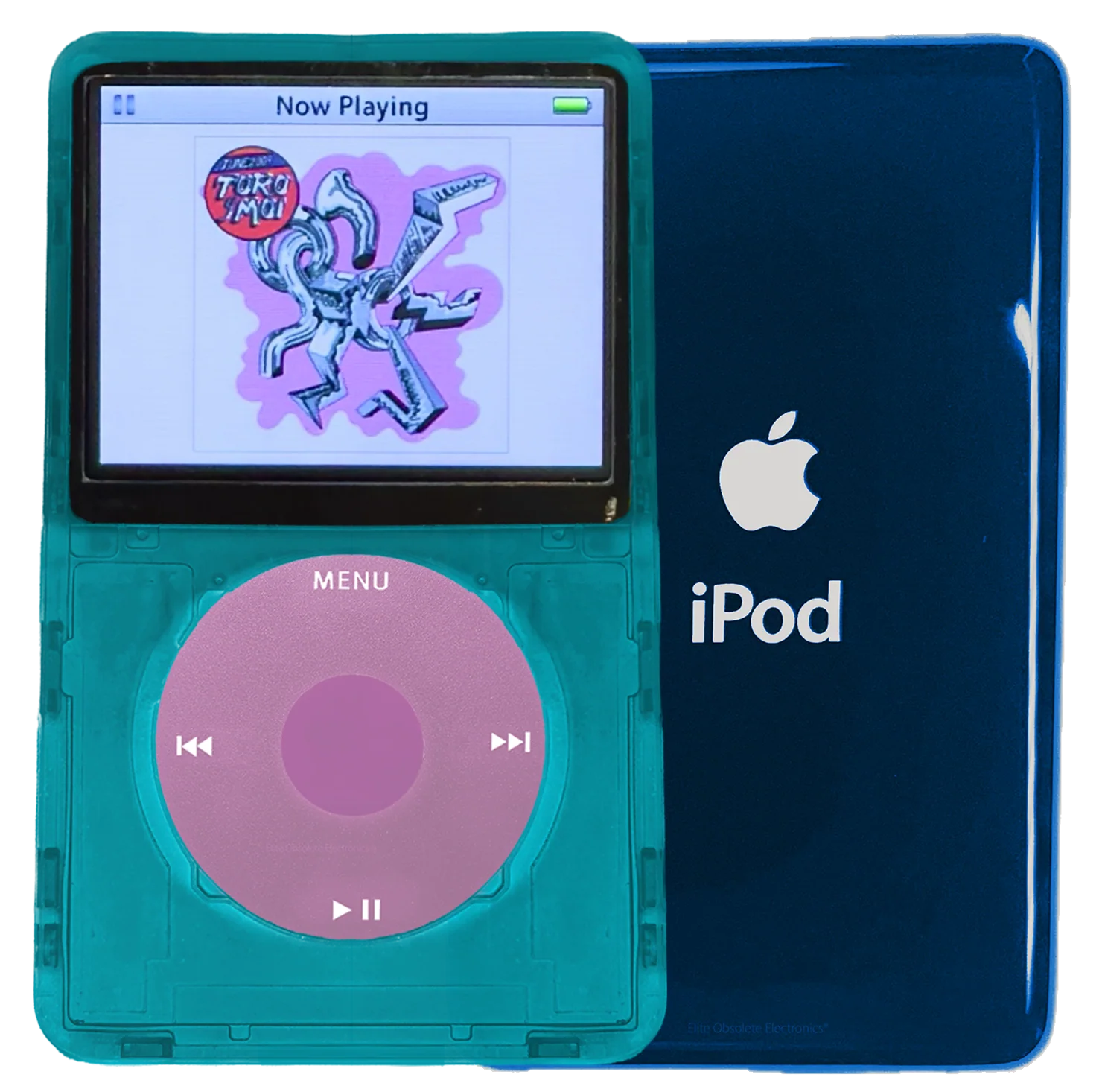 New Apple iPod Video Classic 5th 5.5 Enhanced Atomic Ocean Blue / Light Pink / Pink (Aqua)