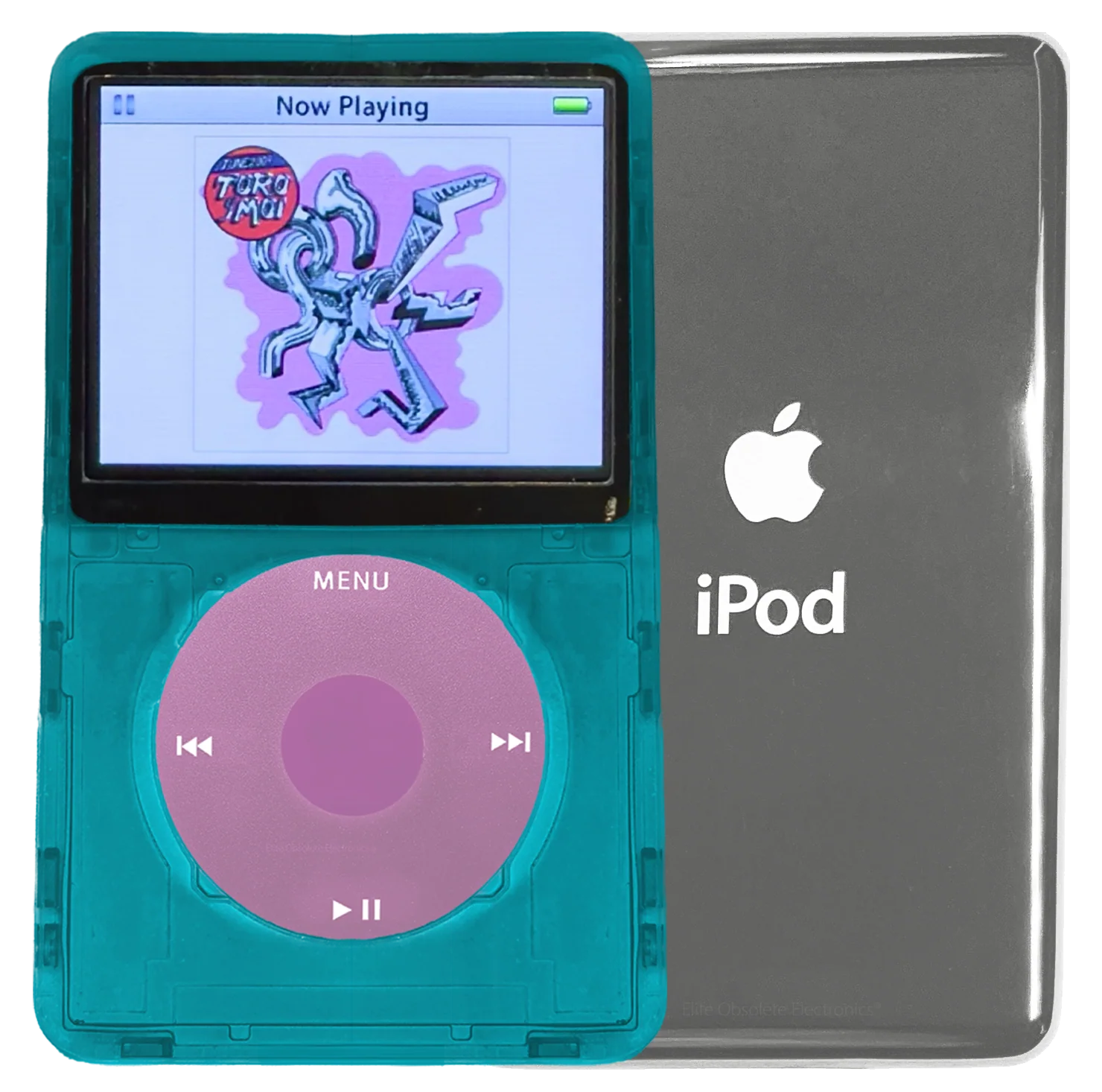 New Apple iPod Video Classic 5th 5.5 Enhanced Atomic Ocean Blue / Light Pink / Pink (Silver)