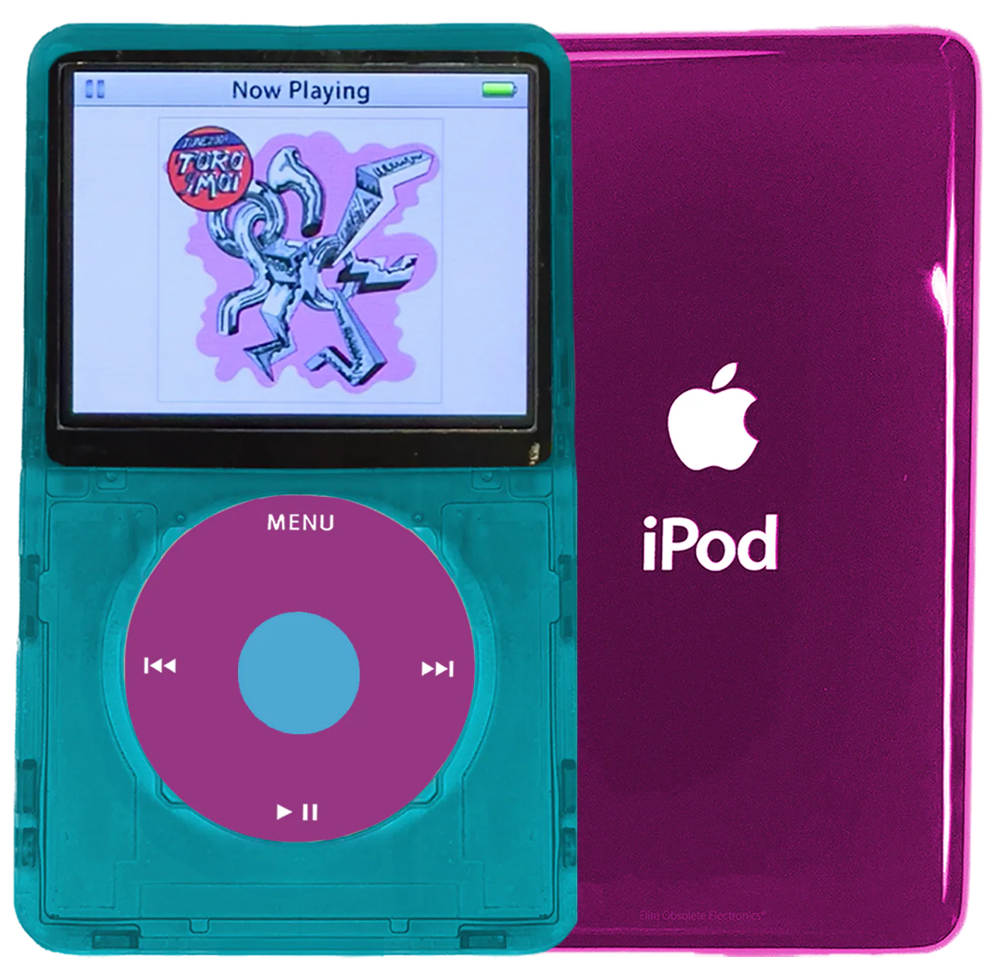 New Apple iPod Video Classic 5th 5.5 Enhanced Atomic Ocean Blue / Pink / Light Blue (Hyper Pink)