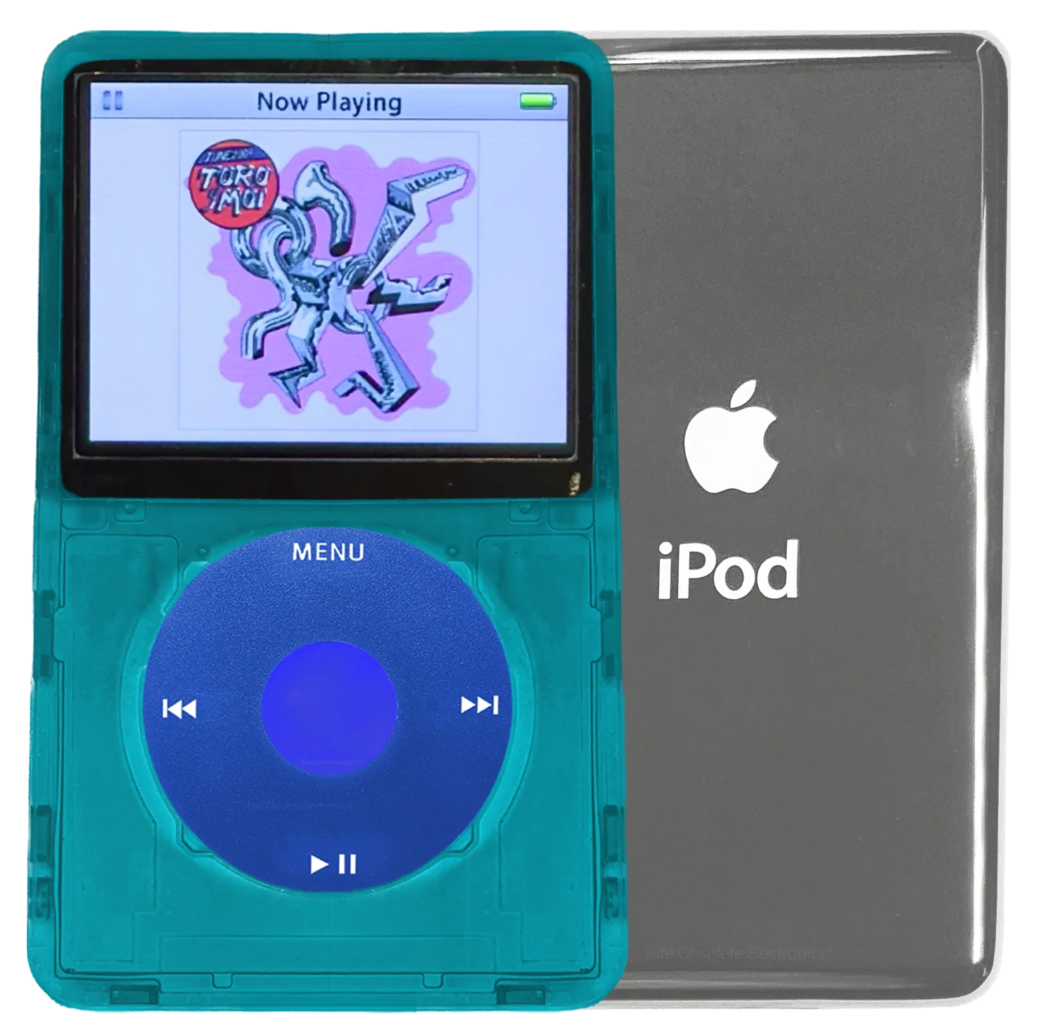 New Apple iPod Video Classic 5th 5.5 Enhanced Atomic Ocean Blue / Blue / Blue (Silver)